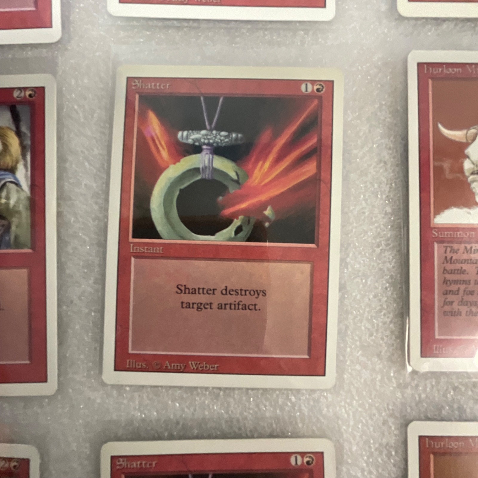 MTG 20-Card Revised Red Lot Stone Rain Shatter Hill Giant Minotaur - Image 8