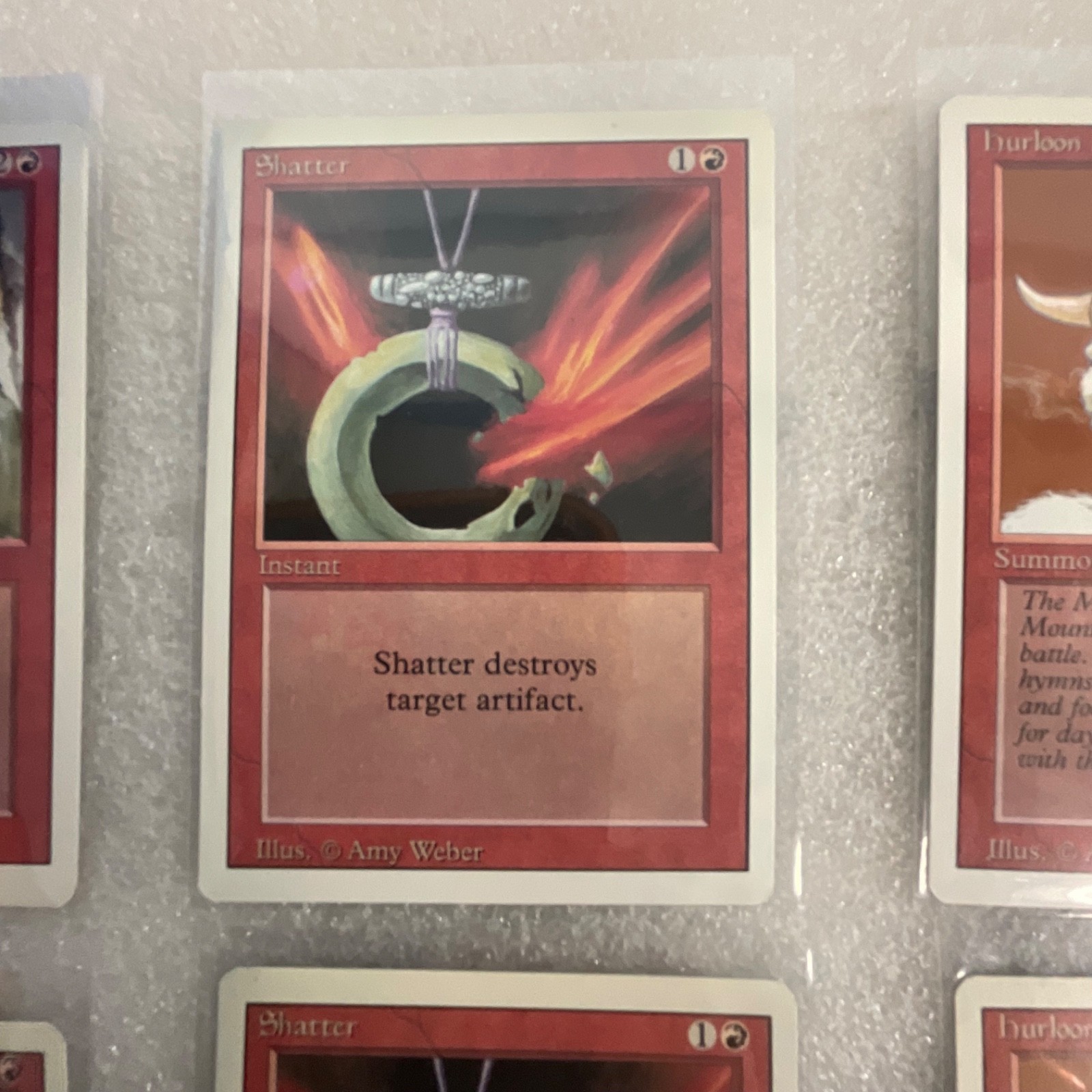 MTG 20-Card Revised Red Lot Stone Rain Shatter Hill Giant Minotaur - Image 10
