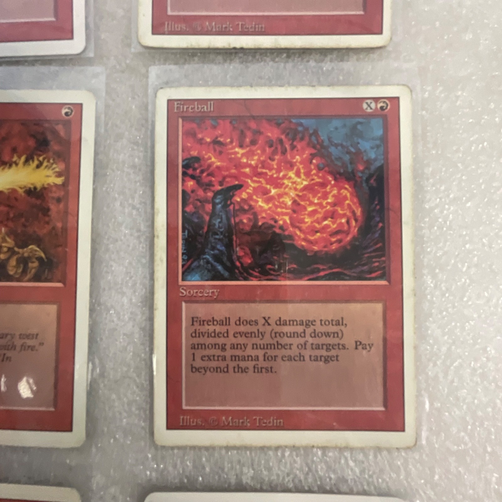 MTG 20 Card Red Revised 3ED Lot Hill Giant Shatter Fireball - Image 20