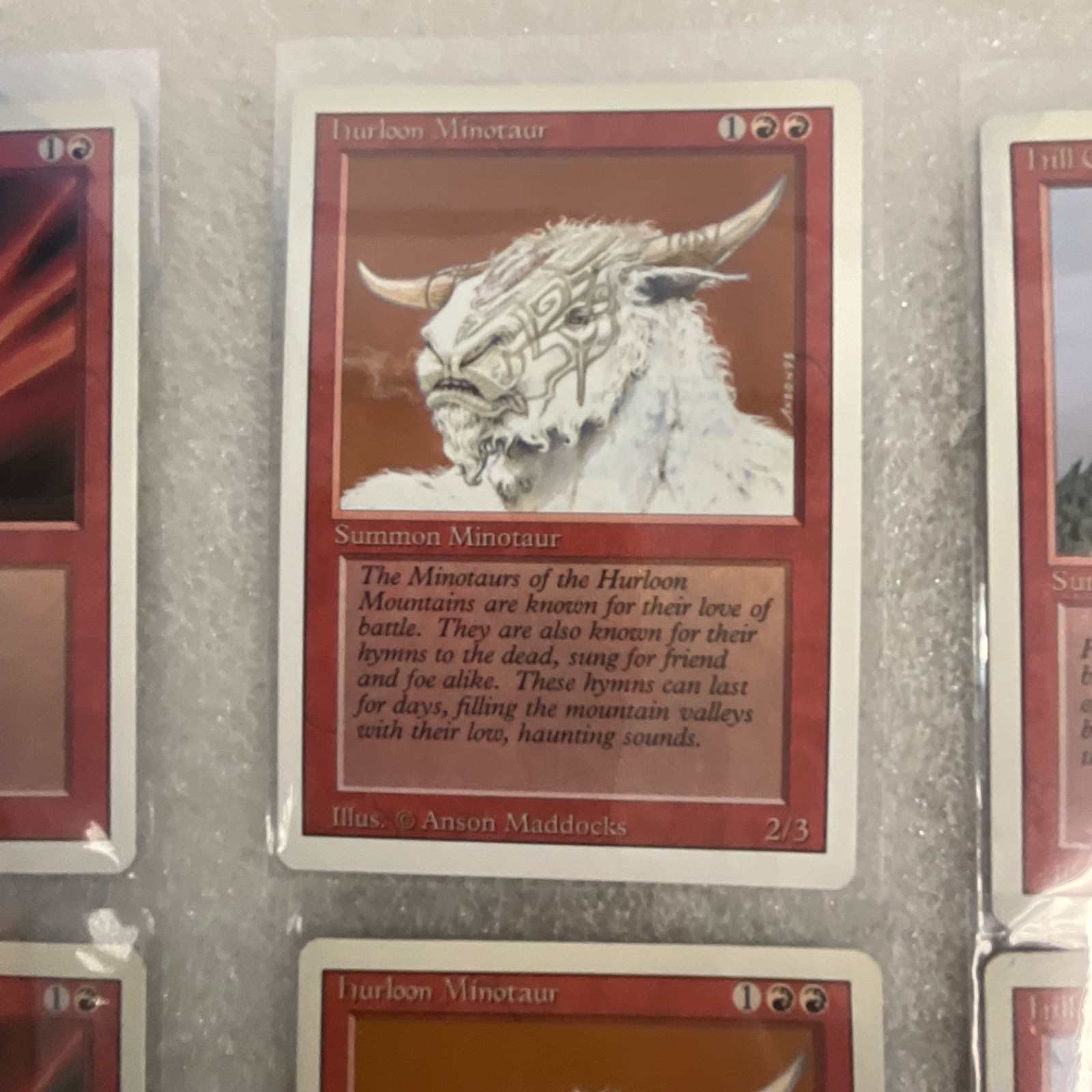 MTG 20-Card Revised Red Lot Stone Rain Shatter Hill Giant Minotaur - Image 11