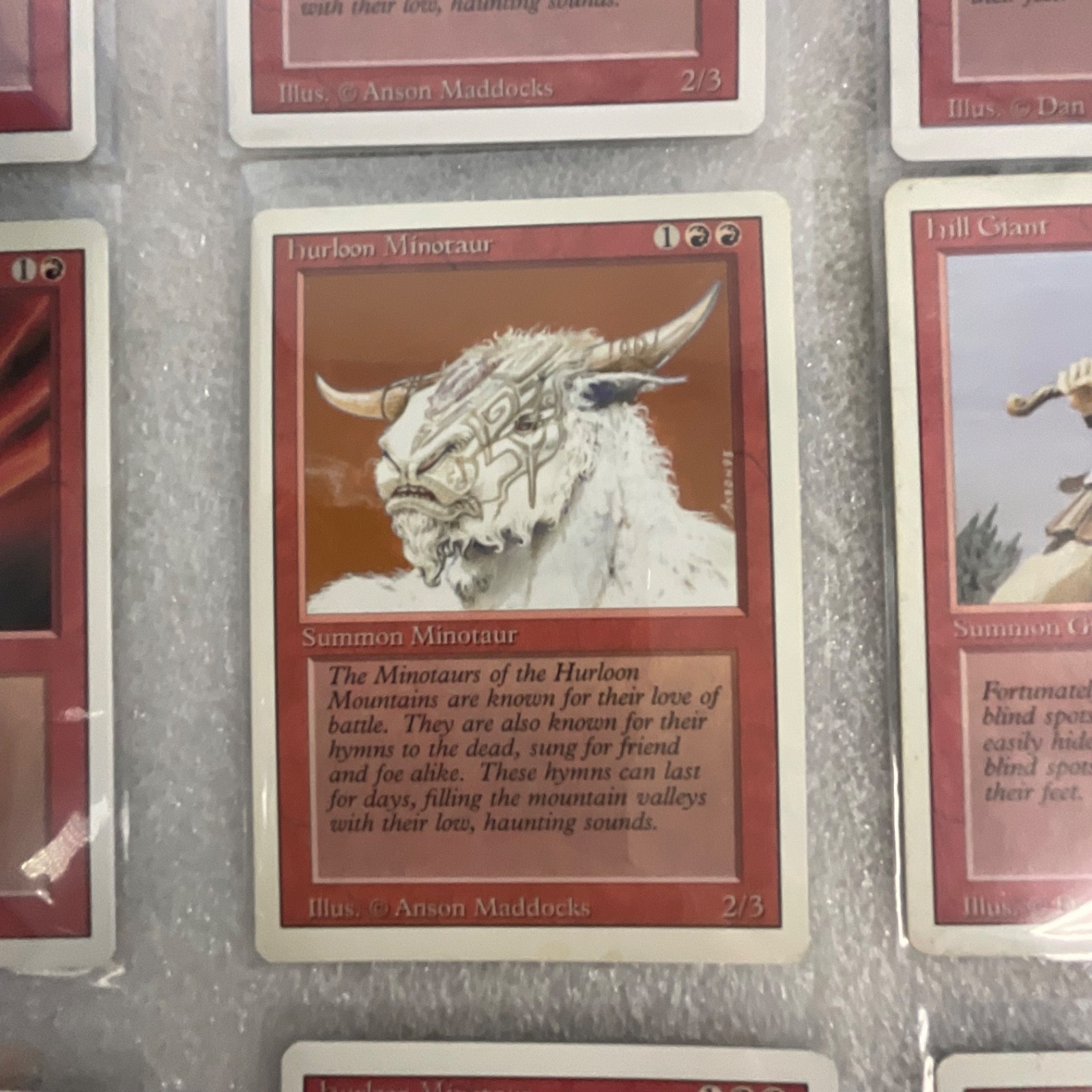 MTG 20-Card Revised Red Lot Stone Rain Shatter Hill Giant Minotaur - Image 12