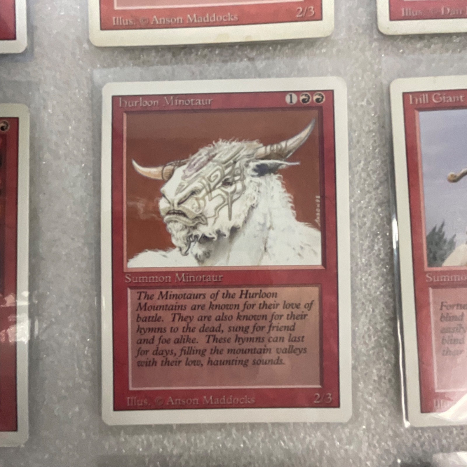 MTG 20-Card Revised Red Lot Stone Rain Shatter Hill Giant Minotaur - Image 13