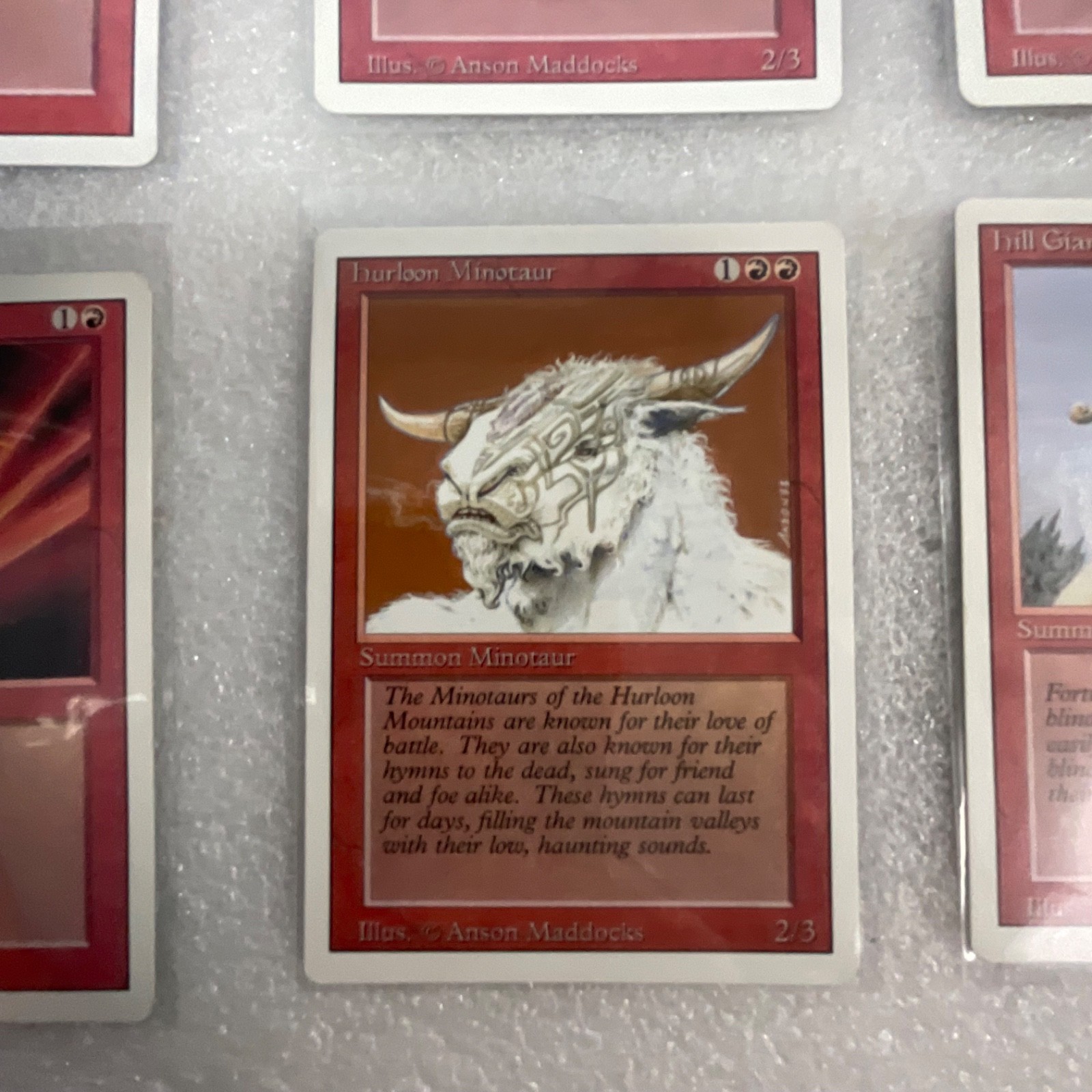 MTG 20-Card Revised Red Lot Stone Rain Shatter Hill Giant Minotaur - Image 14
