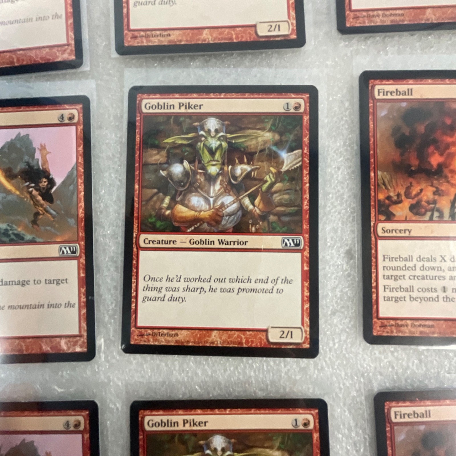 MTG 20 Card Red Lot Revised M11 M12 Fireball Goblin Piker - Image 17