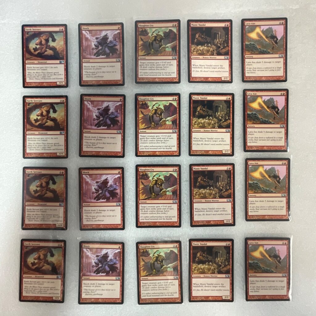 MTG 20 Card Red Lot M12 Mixed M11 Earth Servant Shock Lava Axe - Image 1