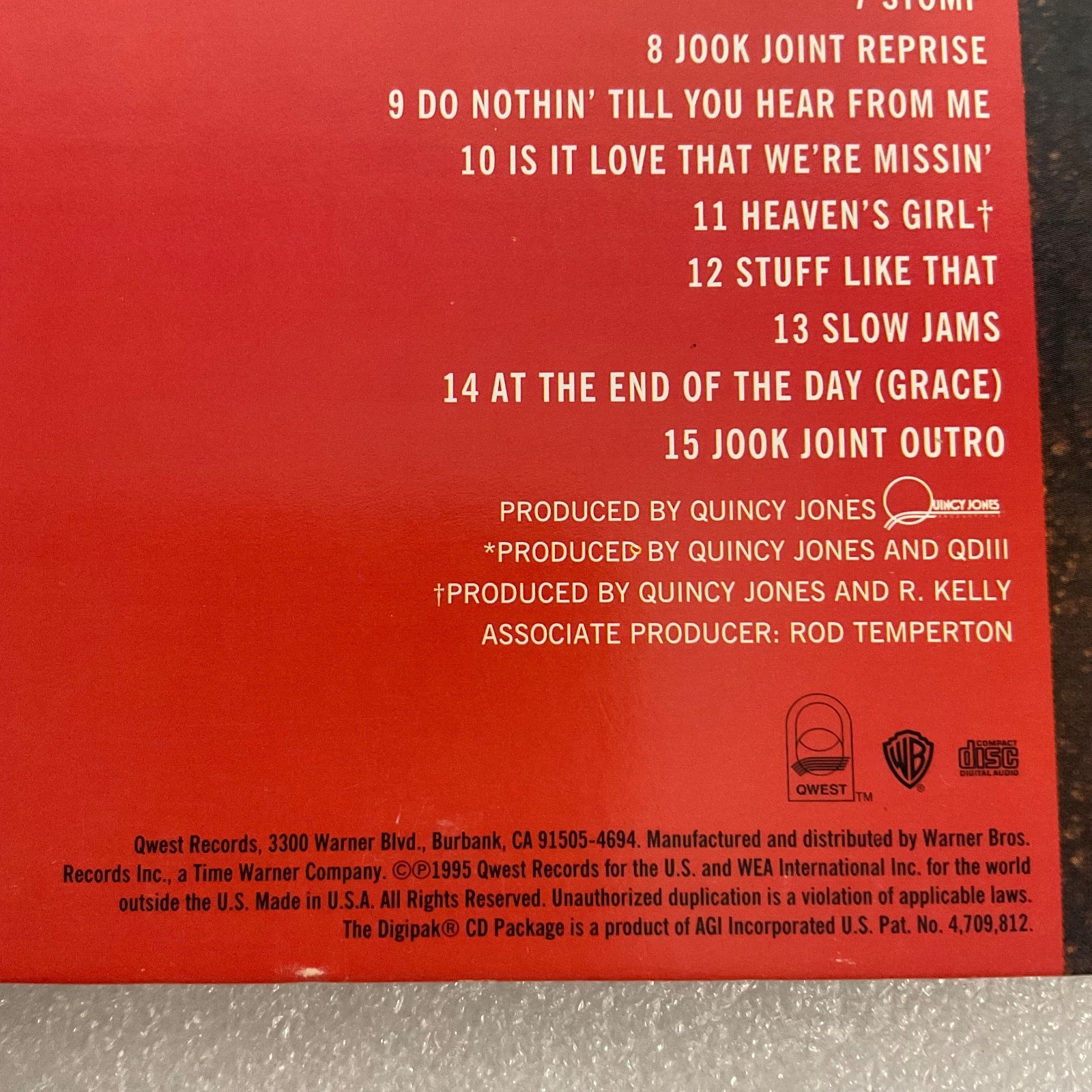 Quincy Jones Q’s Jook Joint CD 1995 Digipak Jazz Funk Soul Qwest - Image 12