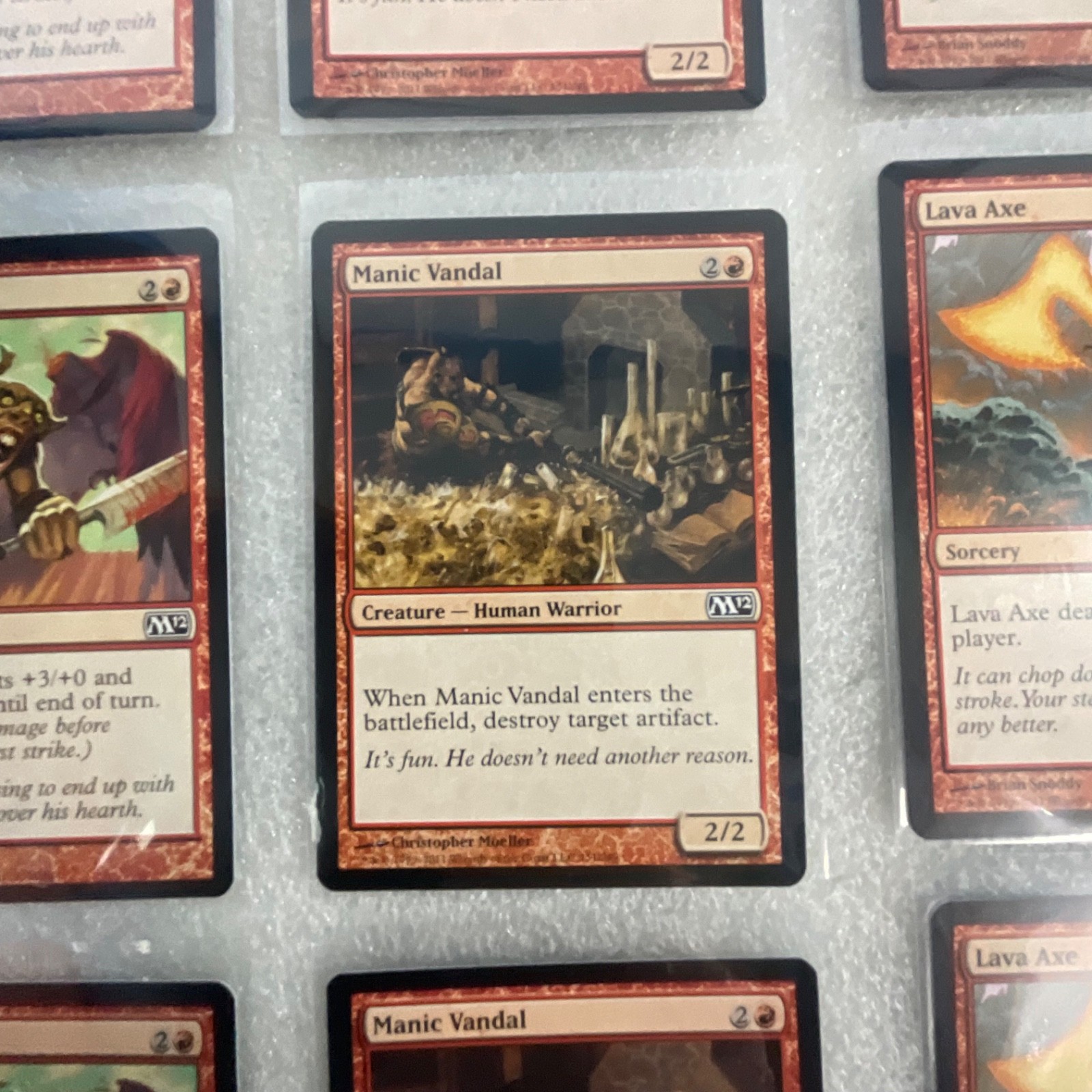 MTG 20 Card Red Lot M12 Mixed M11 Earth Servant Shock Lava Axe - Image 17