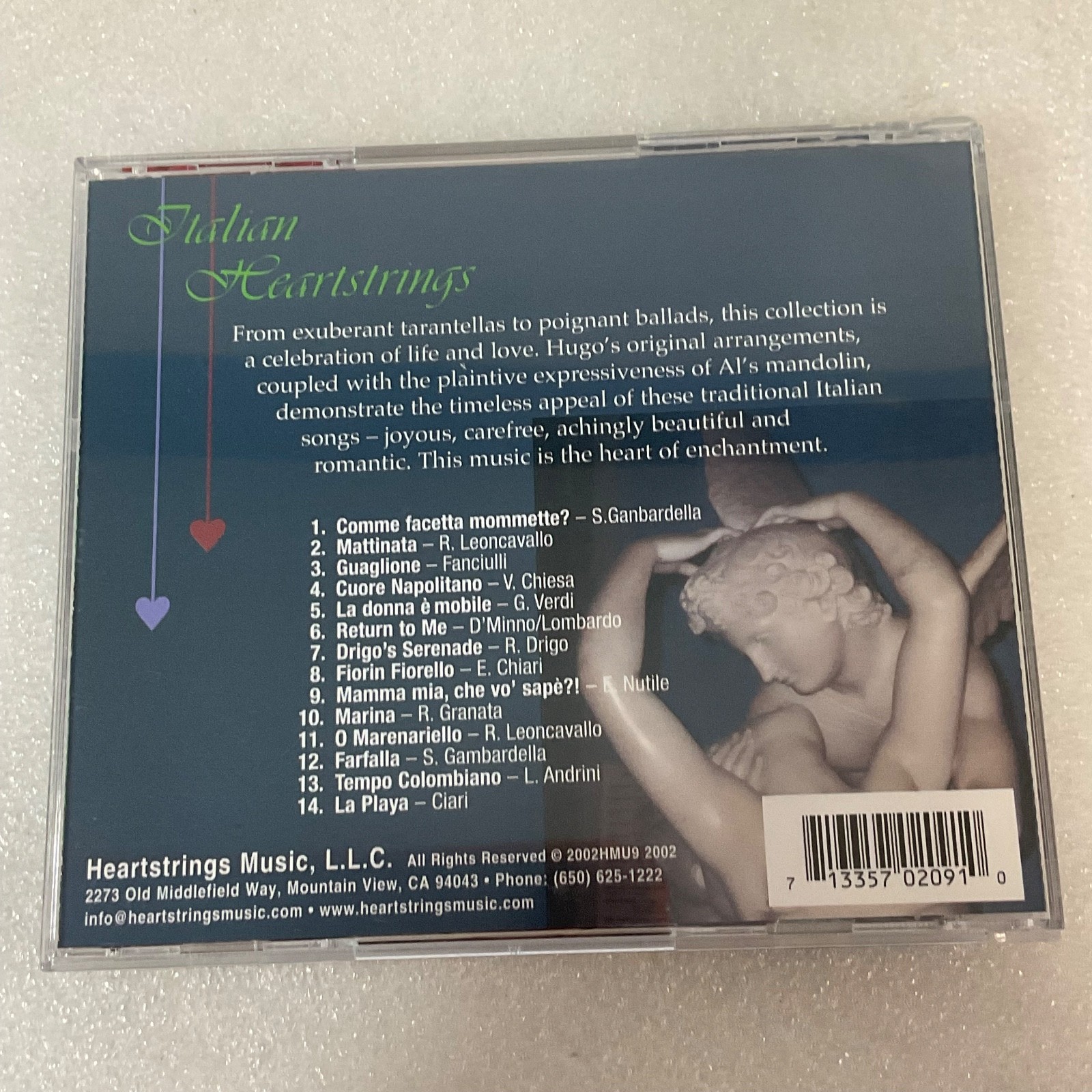 Al Fabrizio Italian Heartstrings Mandolin CD with Hugo Wainzinger - Image 2