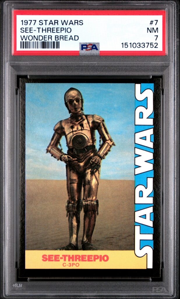 Star Wars 1977 Wonder Bread See-Threepio #7 PSA 7 CERT#151033752 - Image 1