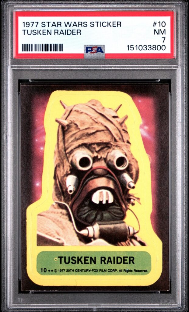 Star Wars 1977 Tusken Raider Sticker Card #10 PSA 7 CERT#151033800 - Image 1