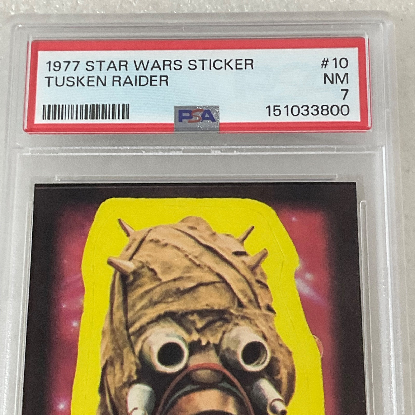 Star Wars 1977 Tusken Raider Sticker Card #10 PSA 7 CERT#151033800 - Image 7