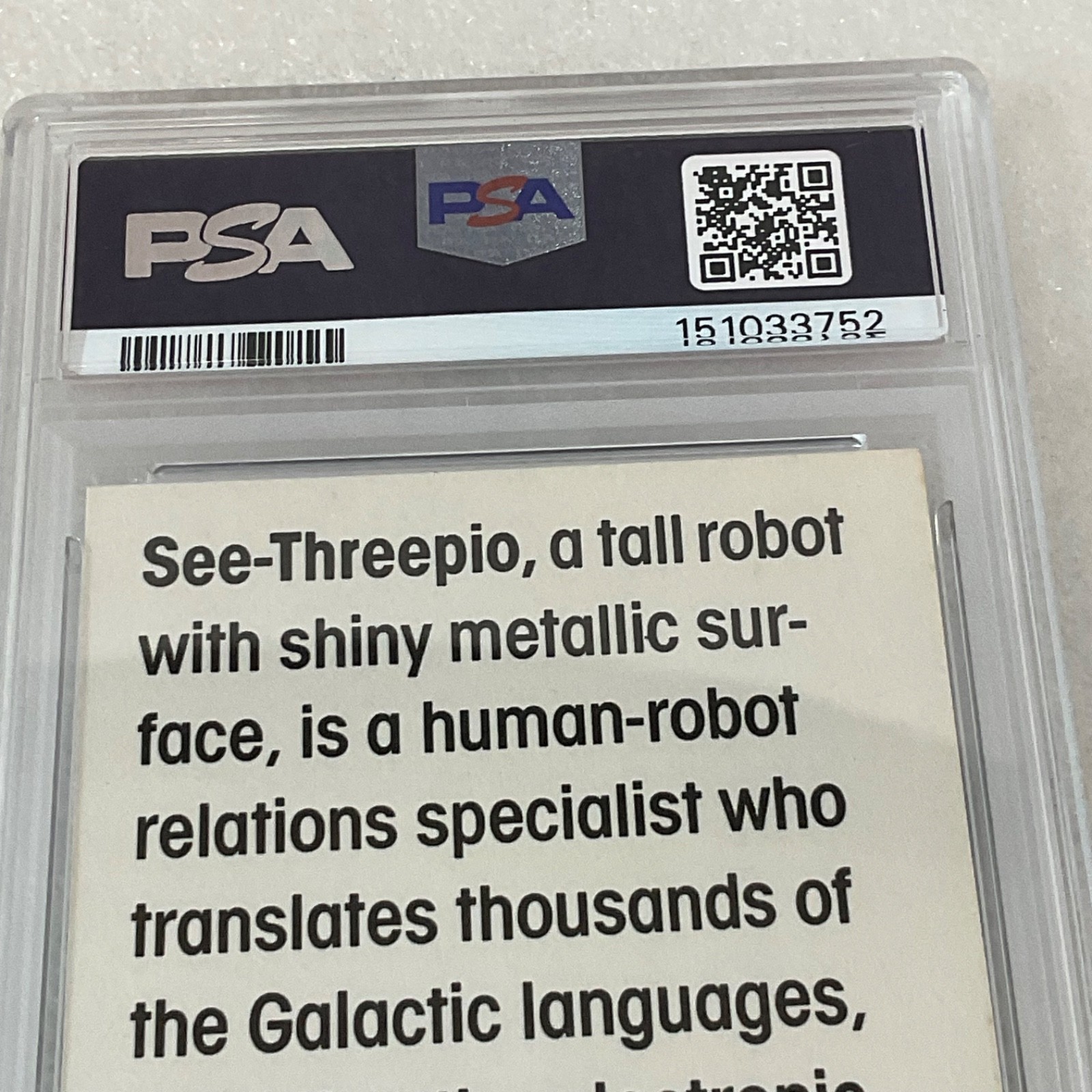 Star Wars 1977 Wonder Bread See-Threepio #7 PSA 7 CERT#151033752 - Image 14