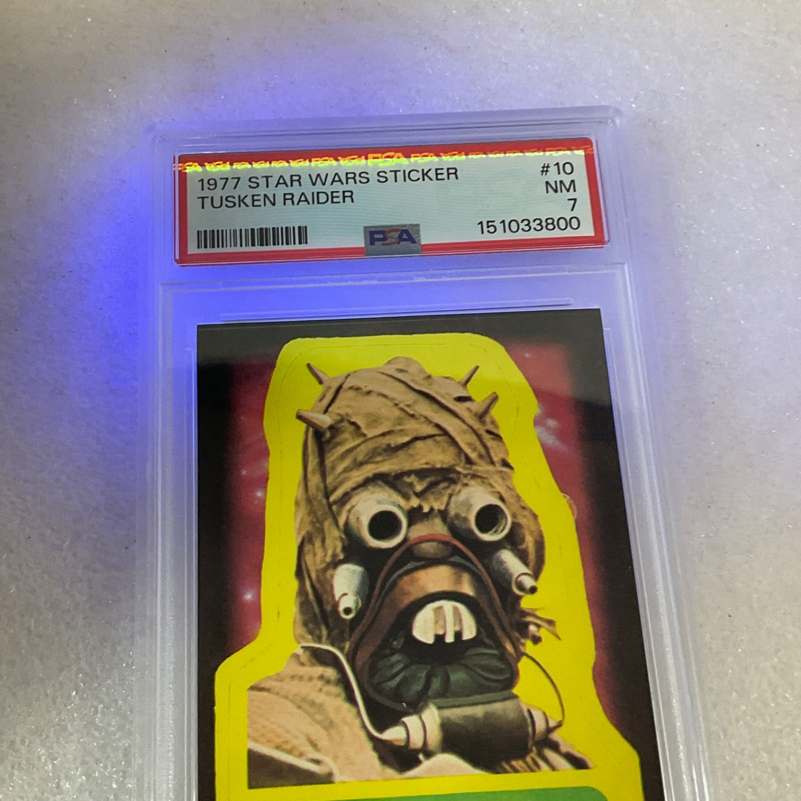 Star Wars 1977 Tusken Raider Sticker Card #10 PSA 7 CERT#151033800 - Image 20