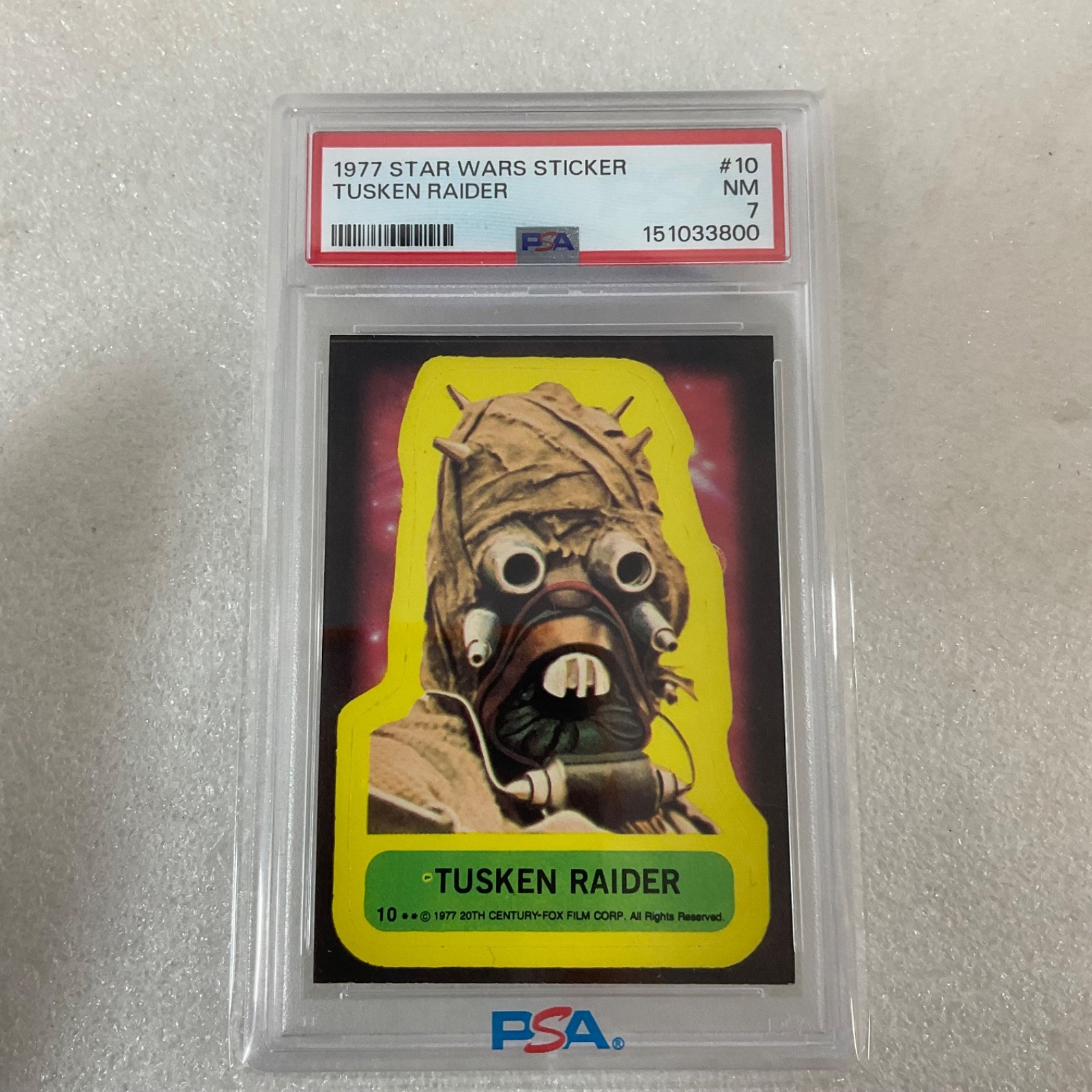 Star Wars 1977 Tusken Raider Sticker Card #10 PSA 7 CERT#151033800 - Image 21