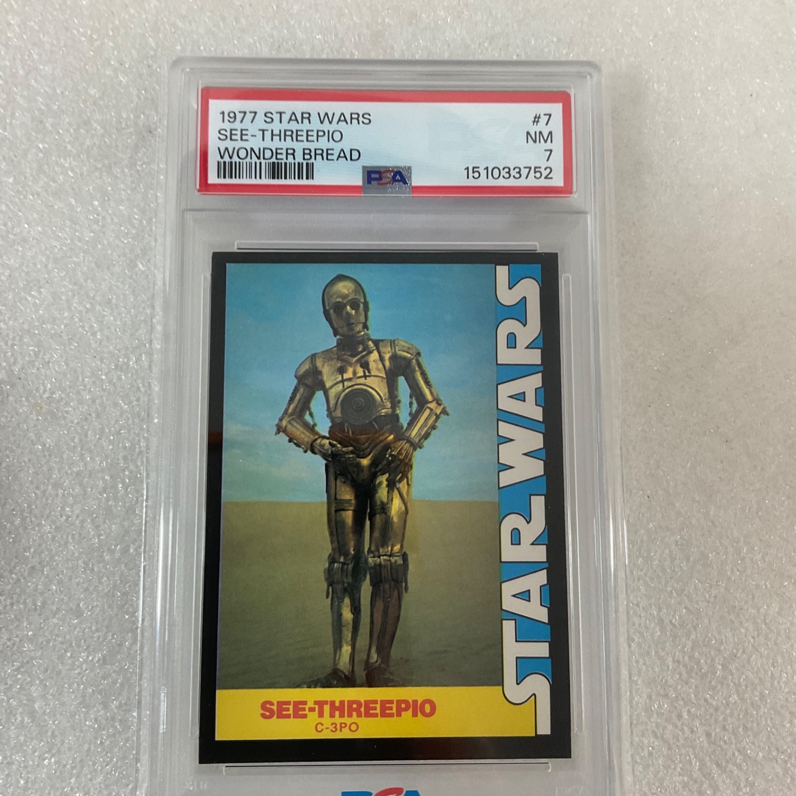 Star Wars 1977 Wonder Bread See-Threepio #7 PSA 7 CERT#151033752 - Image 21