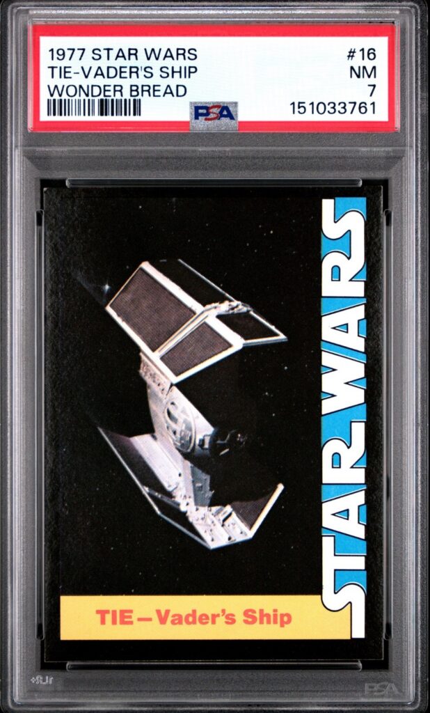 1977 Star Wars Wonder Bread #16 TIE-Vader's Ship PSA 7 CERT#151033761 - Image 1