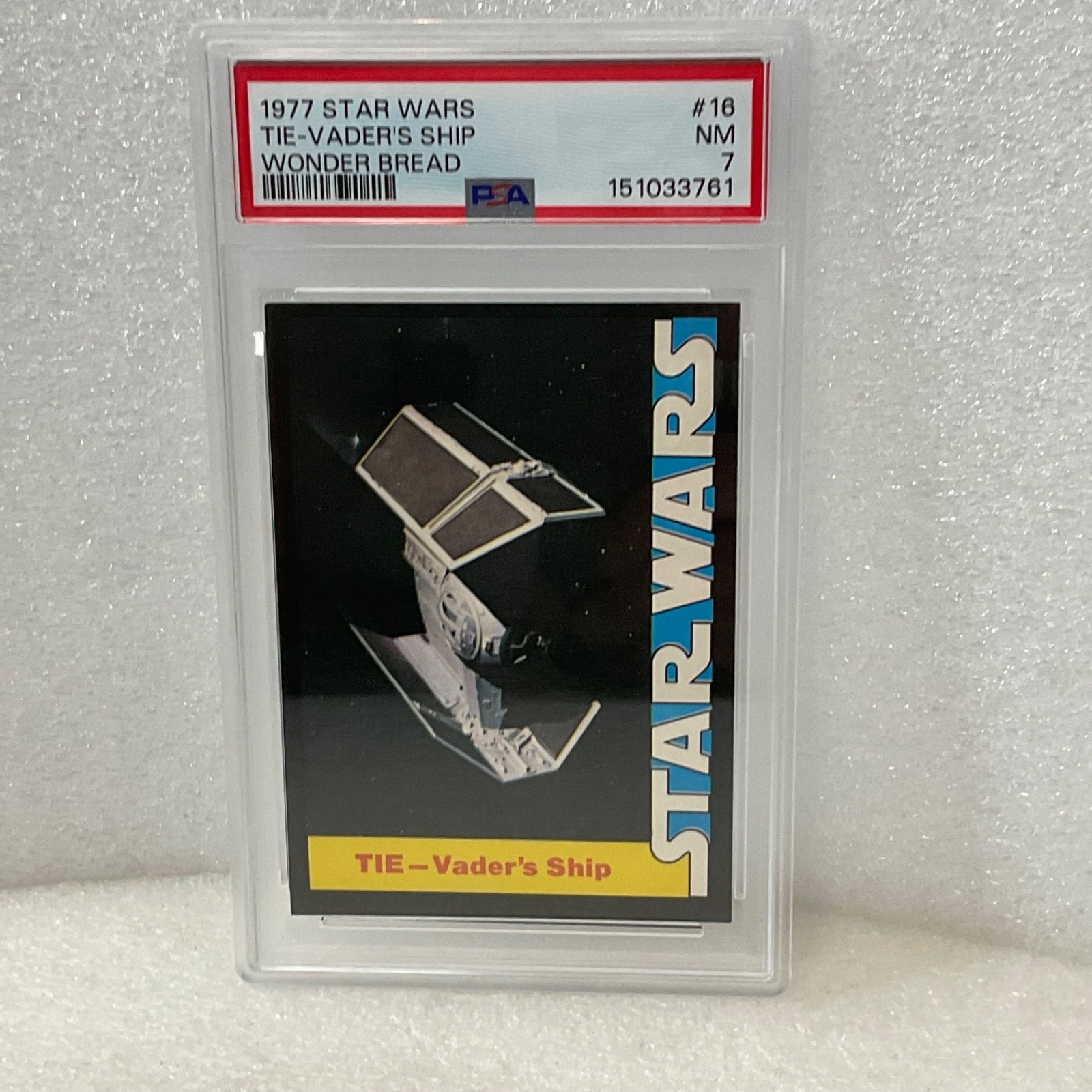 1977 Star Wars Wonder Bread #16 TIE-Vader's Ship PSA 7 CERT#151033761 - Image 3