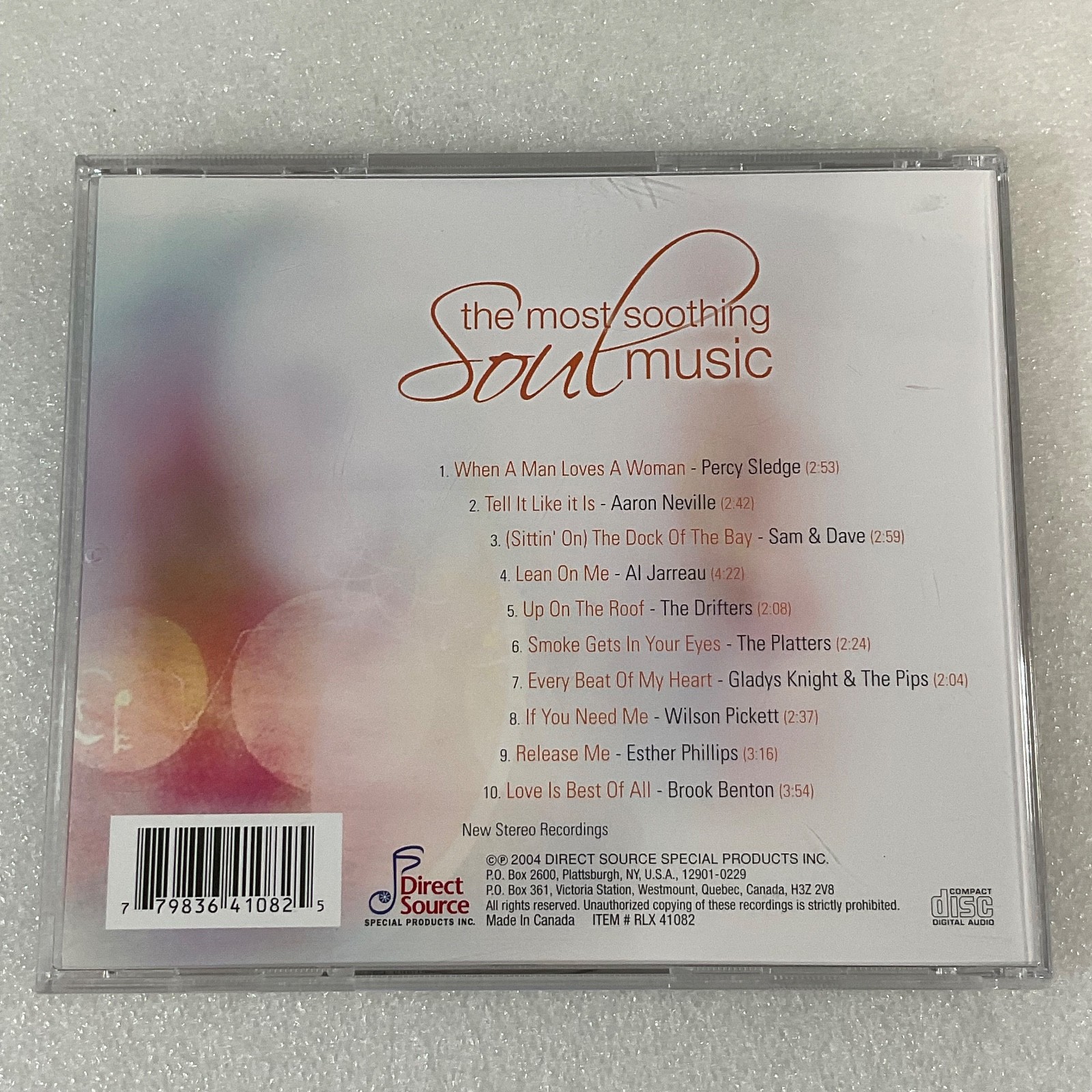 The Most Soothing Soul Music CD Various Artists 2004 Direct Source - Image 2