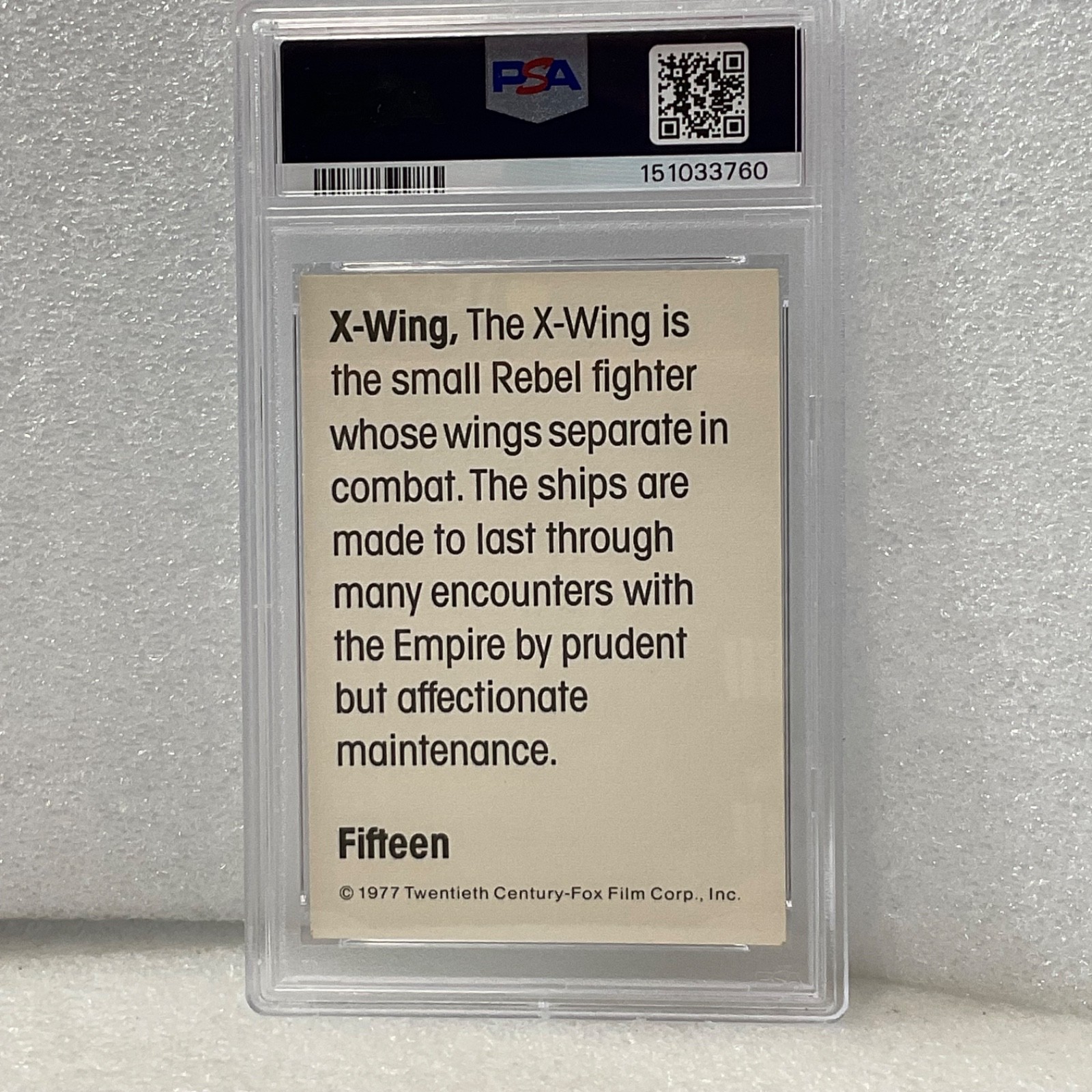 Star Wars 1977 Wonder Bread X-Wing #15 PSA 7 CERT#151033760 - Image 6