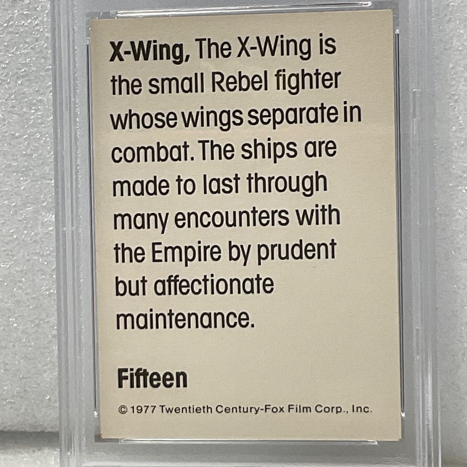 Star Wars 1977 Wonder Bread X-Wing #15 PSA 7 CERT#151033760 - Image 7