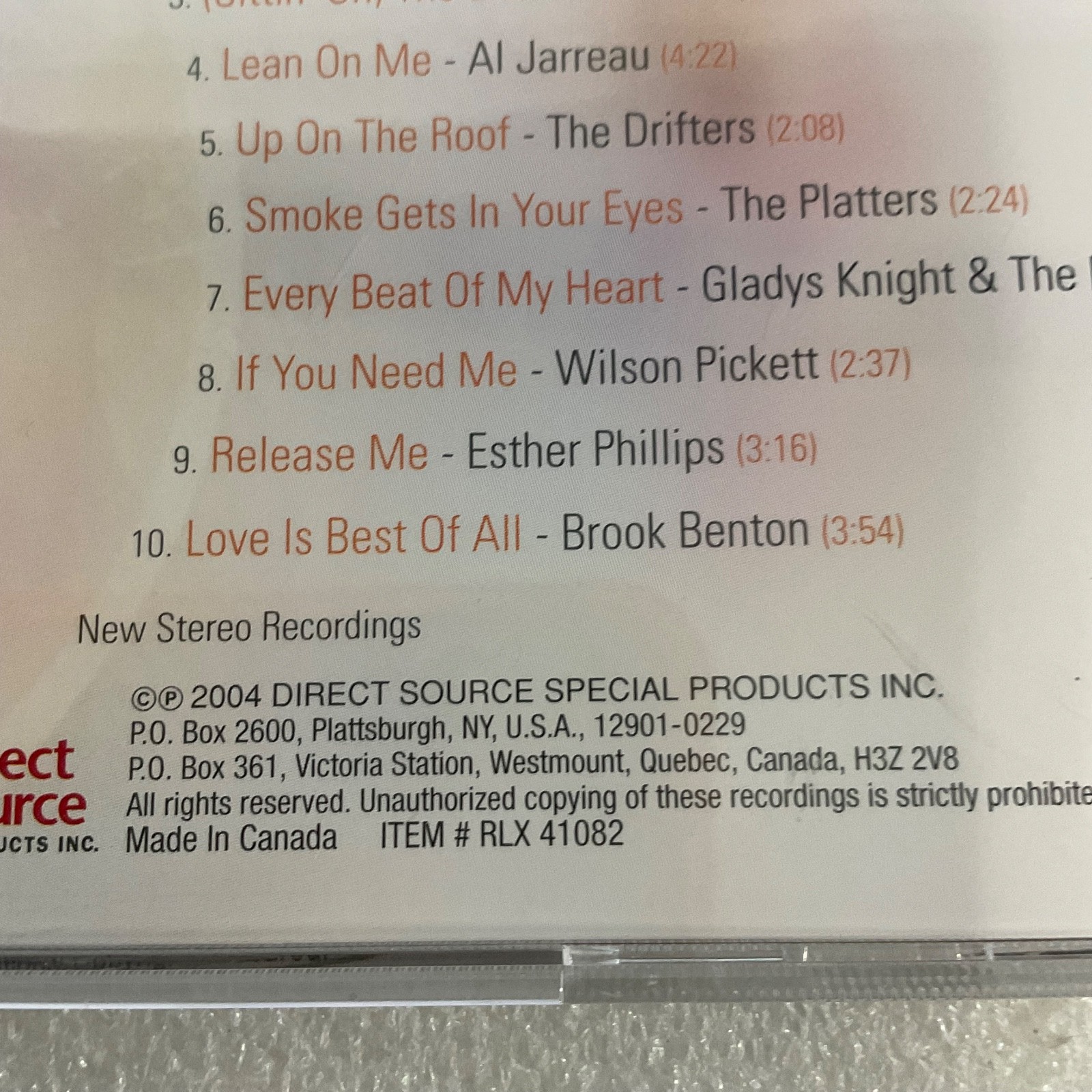 The Most Soothing Soul Music CD Various Artists 2004 Direct Source - Image 11