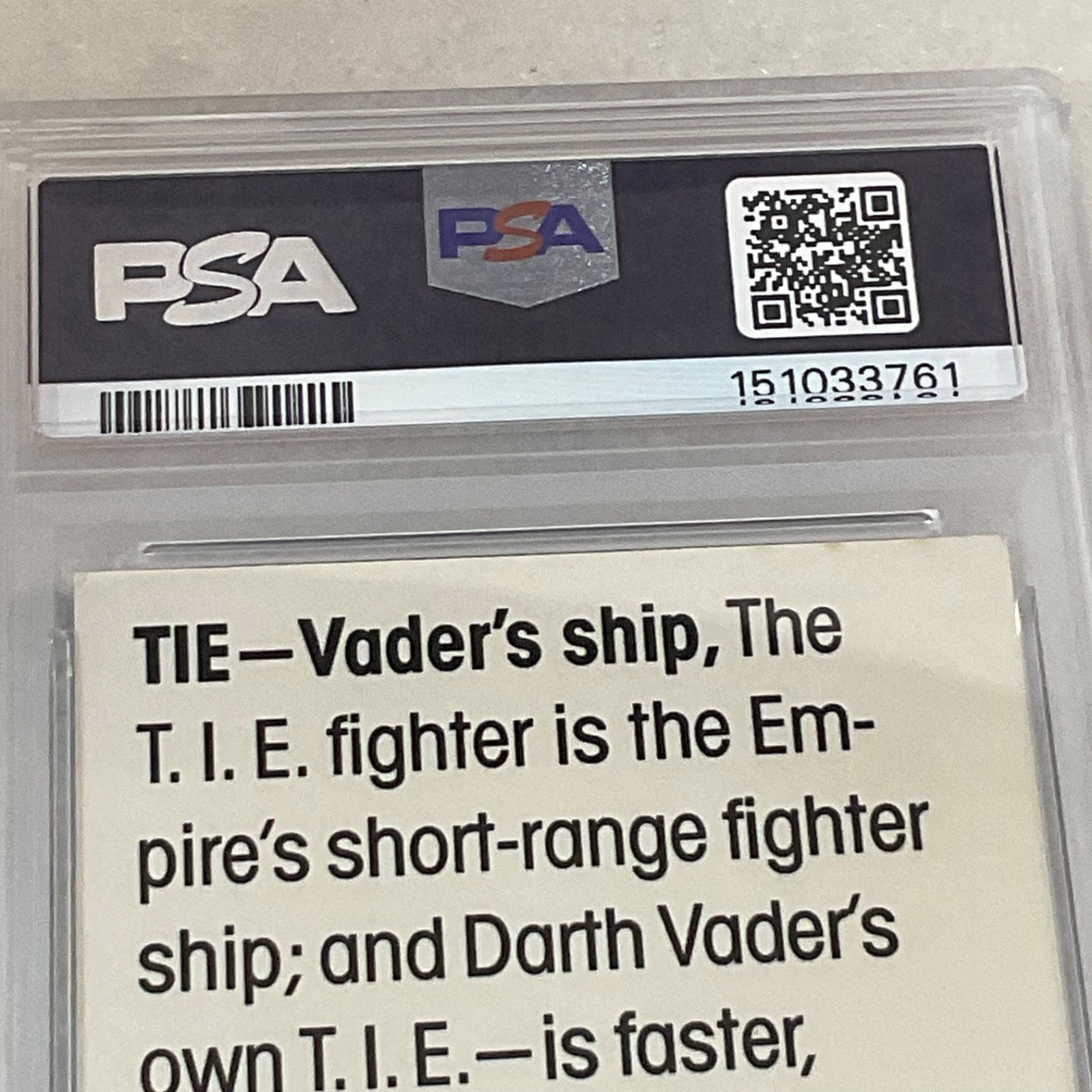 1977 Star Wars Wonder Bread #16 TIE-Vader's Ship PSA 7 CERT#151033761 - Image 14