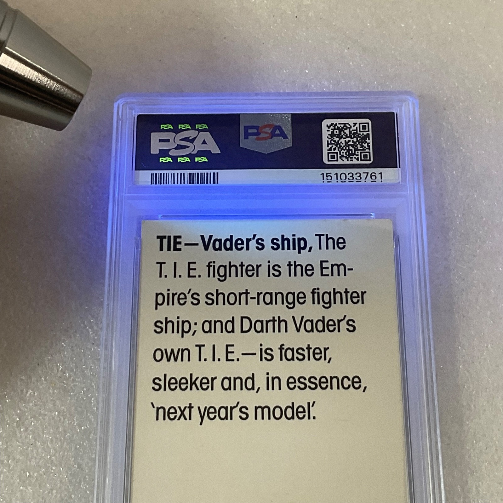 1977 Star Wars Wonder Bread #16 TIE-Vader's Ship PSA 7 CERT#151033761 - Image 19