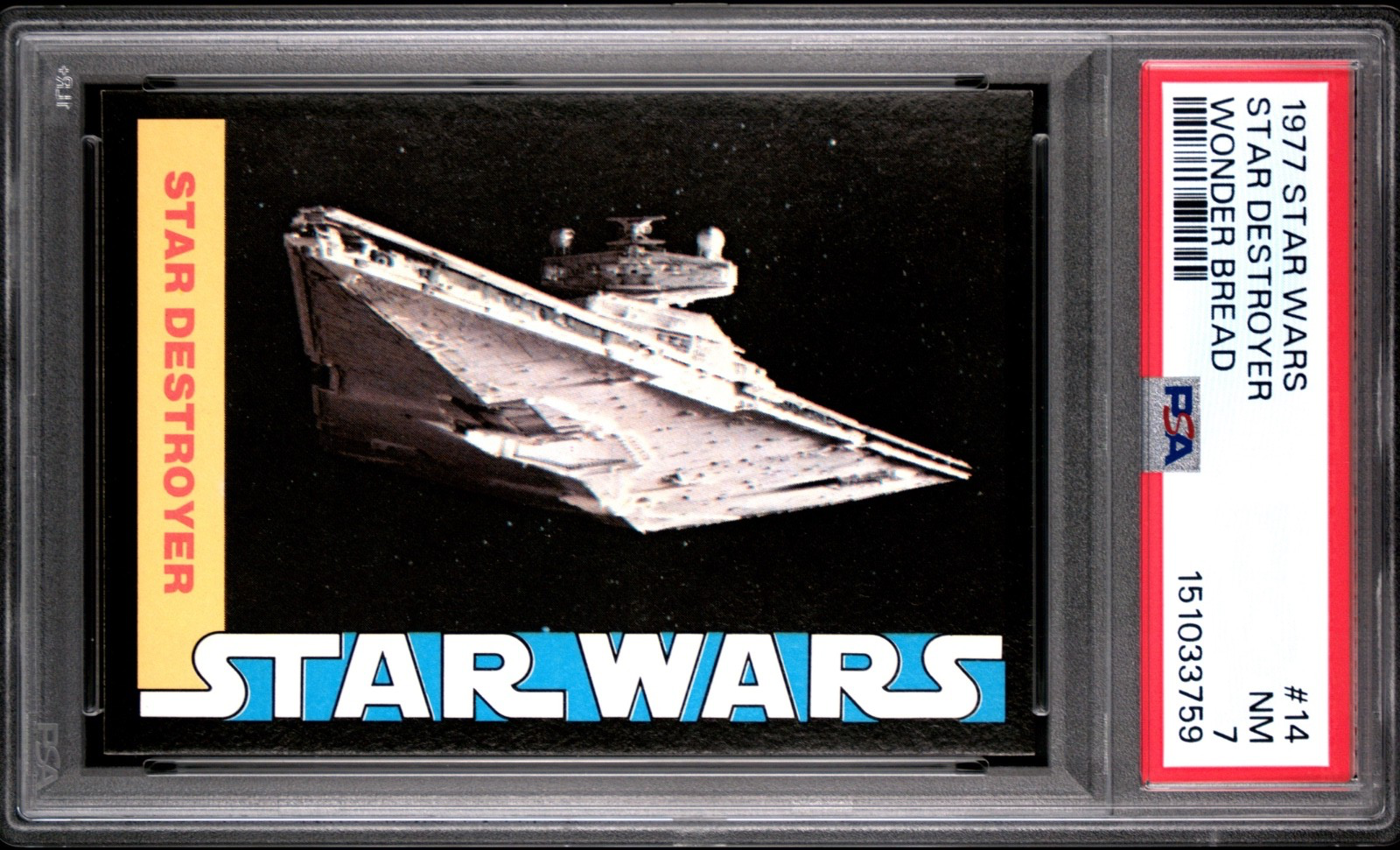 Star Wars 1977 Wonder Bread Star Destroyer #14 PSA 7 CERT#151033759 - Image 1