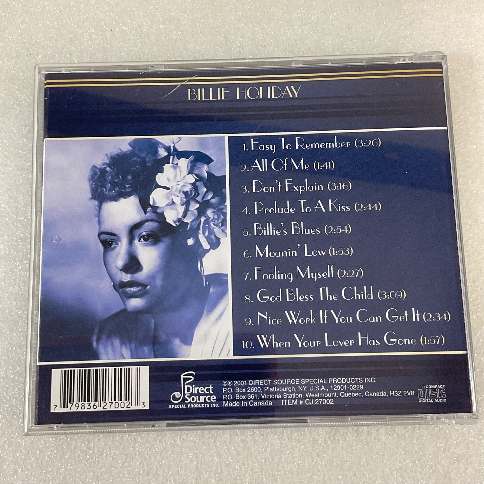 Billie Holiday Celebrating the Best of Jazz CD Golden Legends - Image 2