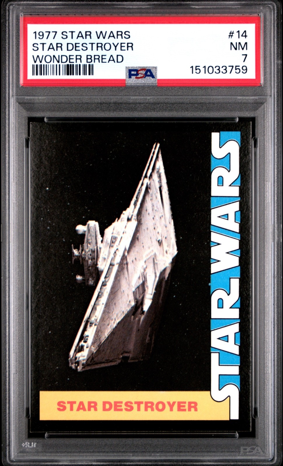 Star Wars 1977 Wonder Bread Star Destroyer #14 PSA 7 CERT#151033759 - Image 3