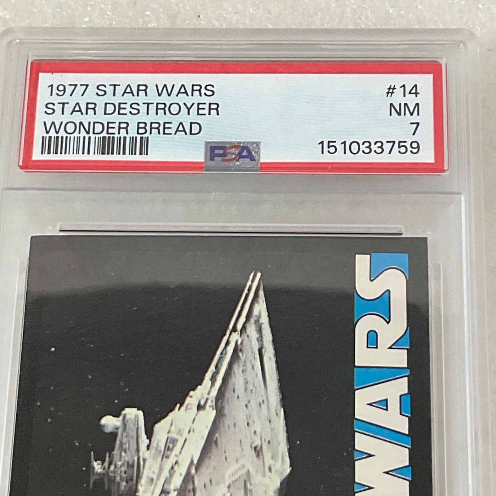 Star Wars 1977 Wonder Bread Star Destroyer #14 PSA 7 CERT#151033759 - Image 8