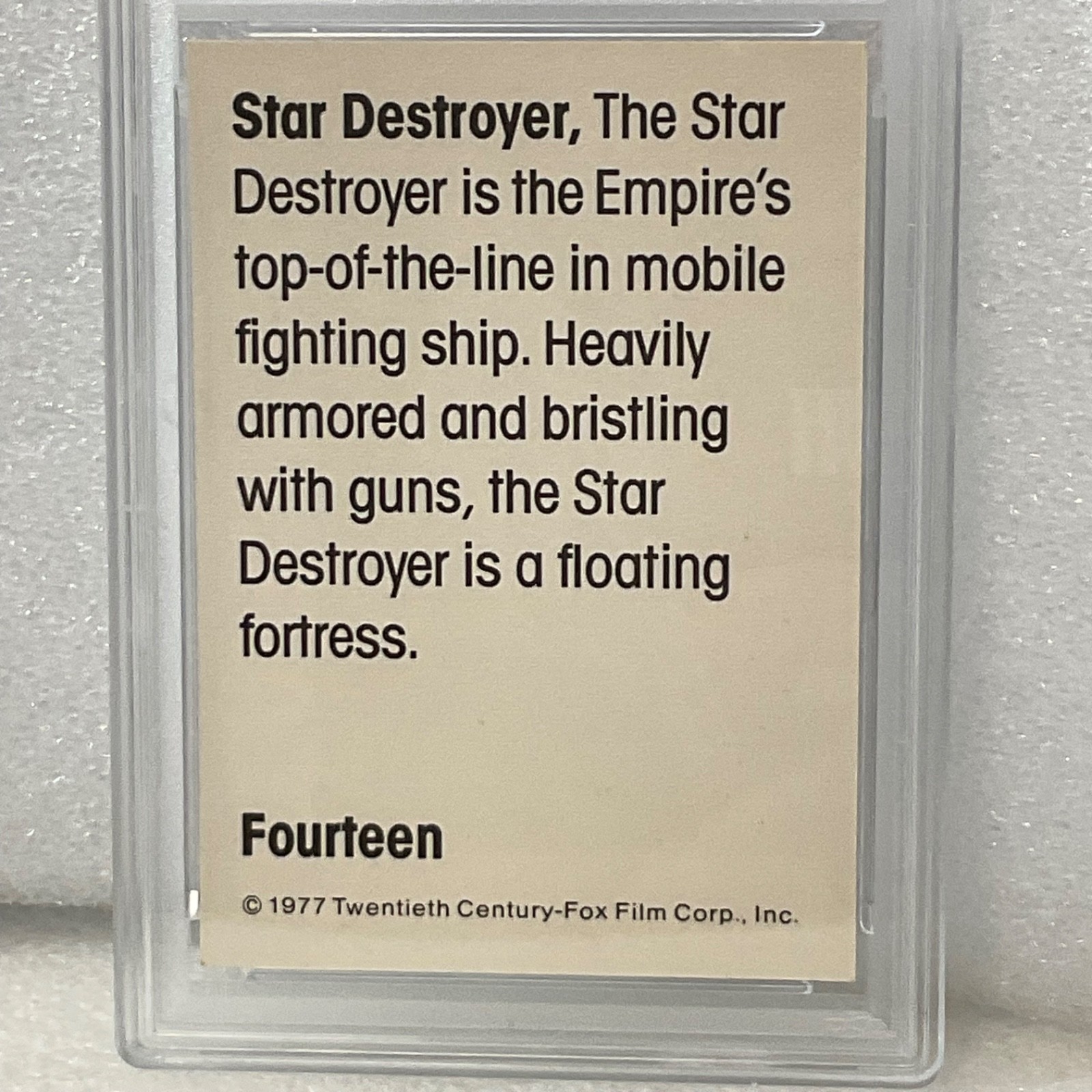 Star Wars 1977 Wonder Bread Star Destroyer #14 PSA 7 CERT#151033759 - Image 7