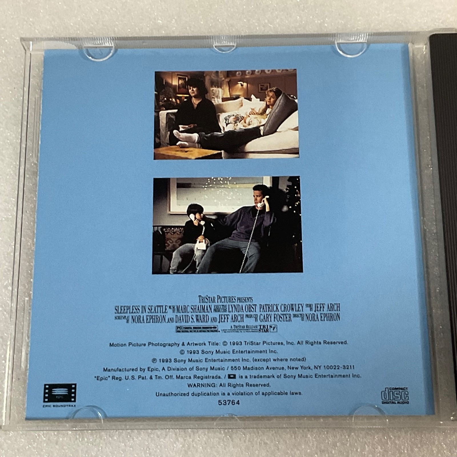 Sleepless in Seattle Original Motion Picture Soundtrack CD Epic 1993 - Image 13