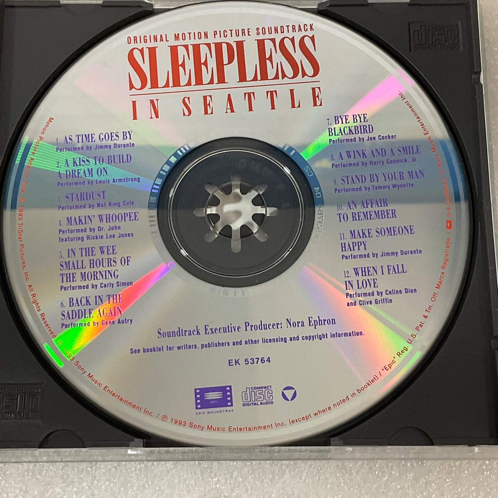 Sleepless in Seattle Original Motion Picture Soundtrack CD Epic 1993 - Image 14