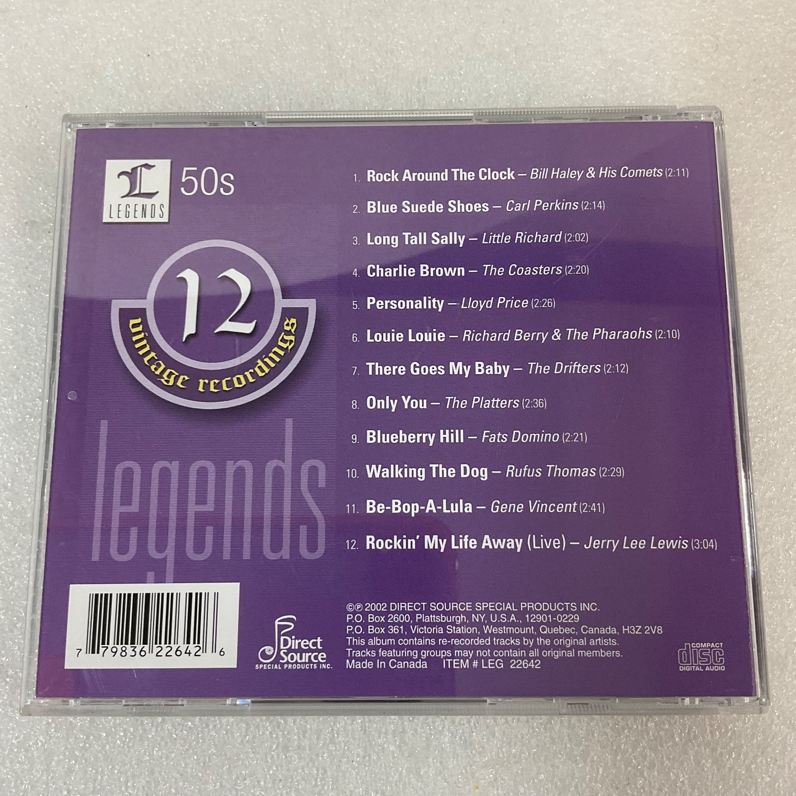 50s Legends Music CD Rock & Roll Classics Bill Haley Little Richard Fats Domino - Image 2