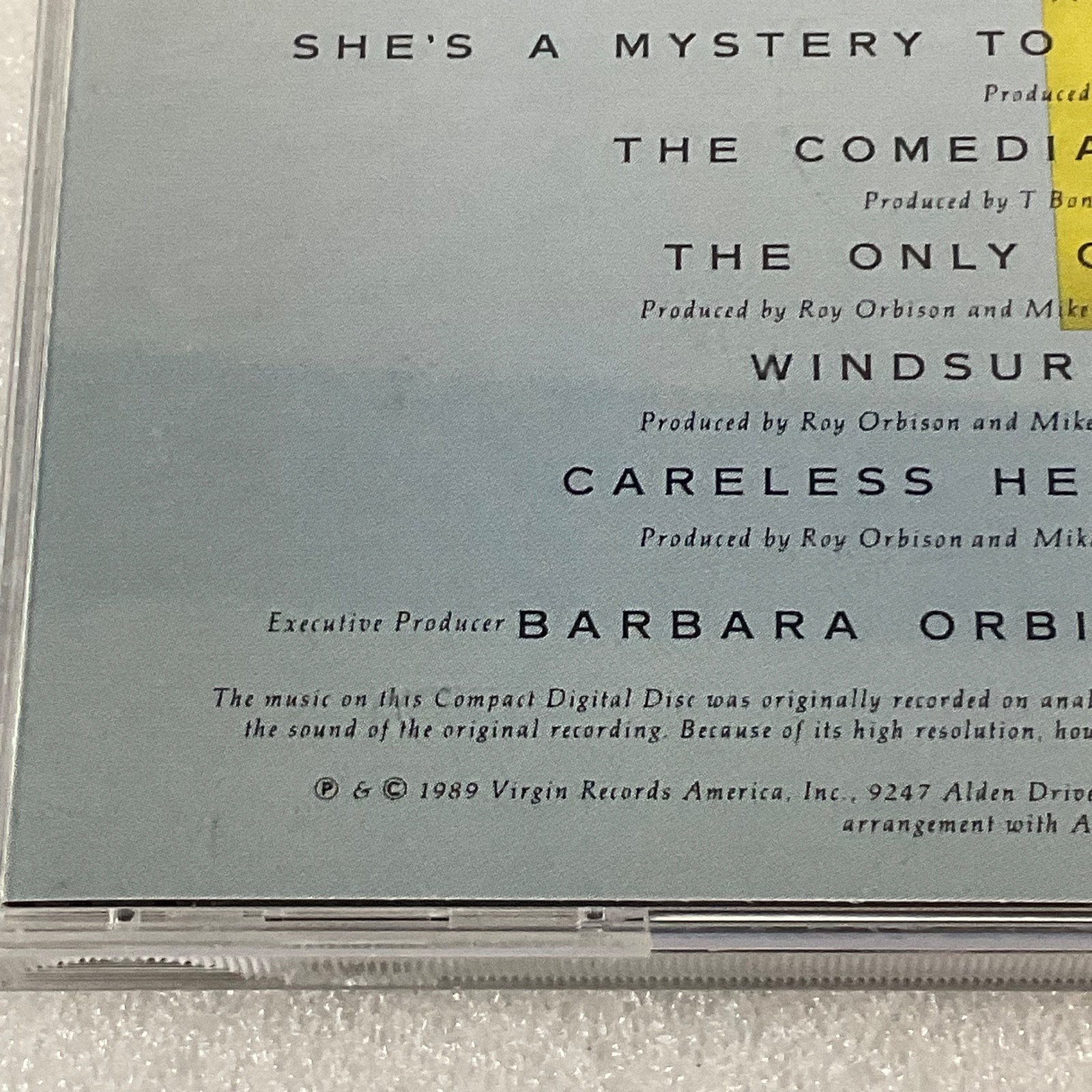 Roy Orbison Mystery Girl CD 1989 Virgin Records Rock Pop Classic Album - Image 12