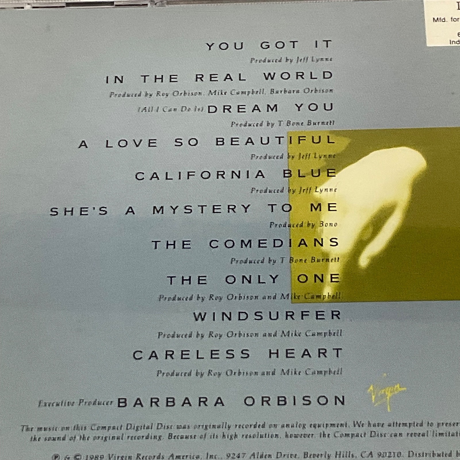 Roy Orbison Mystery Girl CD 1989 Virgin Records Rock Pop Classic Album - Image 11