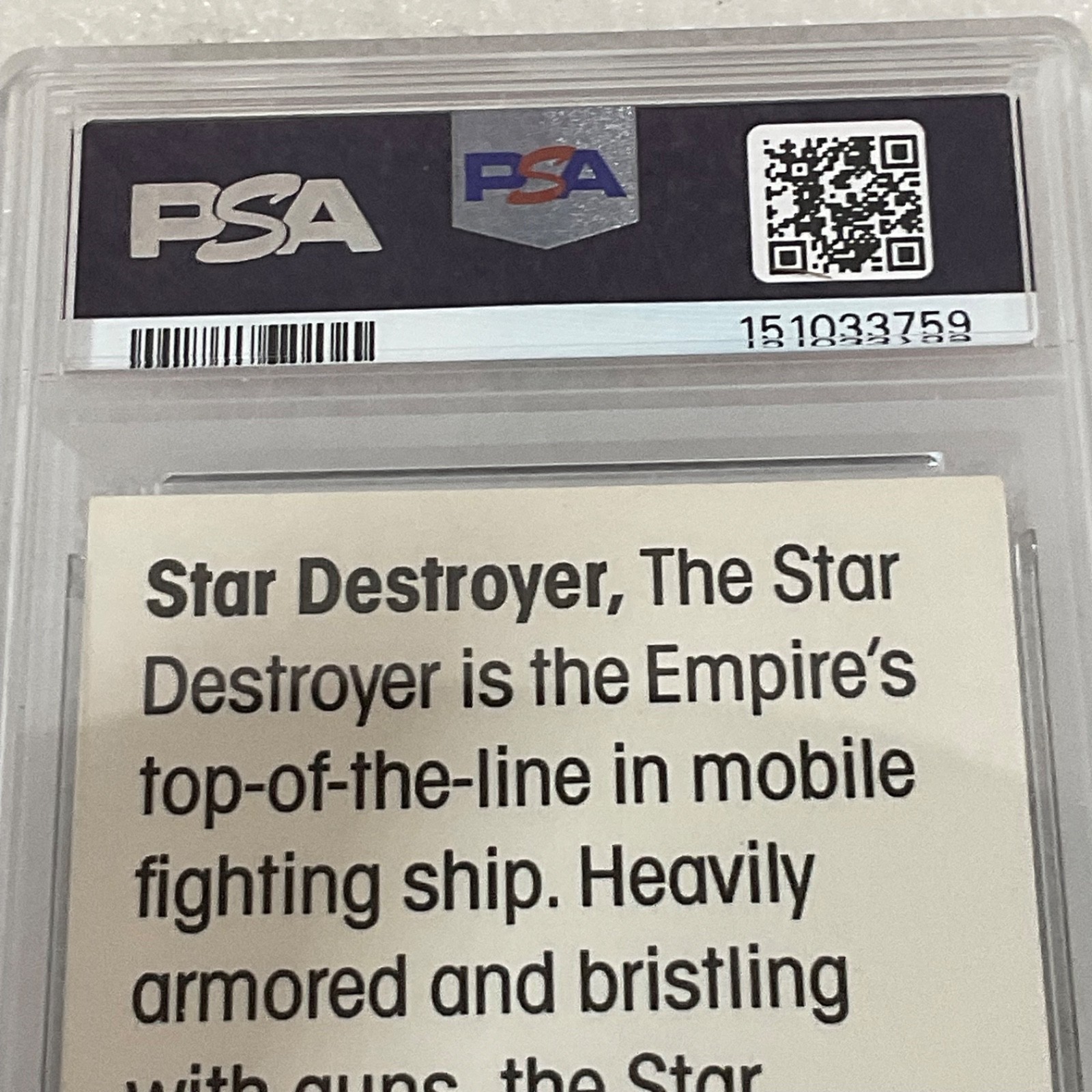 Star Wars 1977 Wonder Bread Star Destroyer #14 PSA 7 CERT#151033759 - Image 15