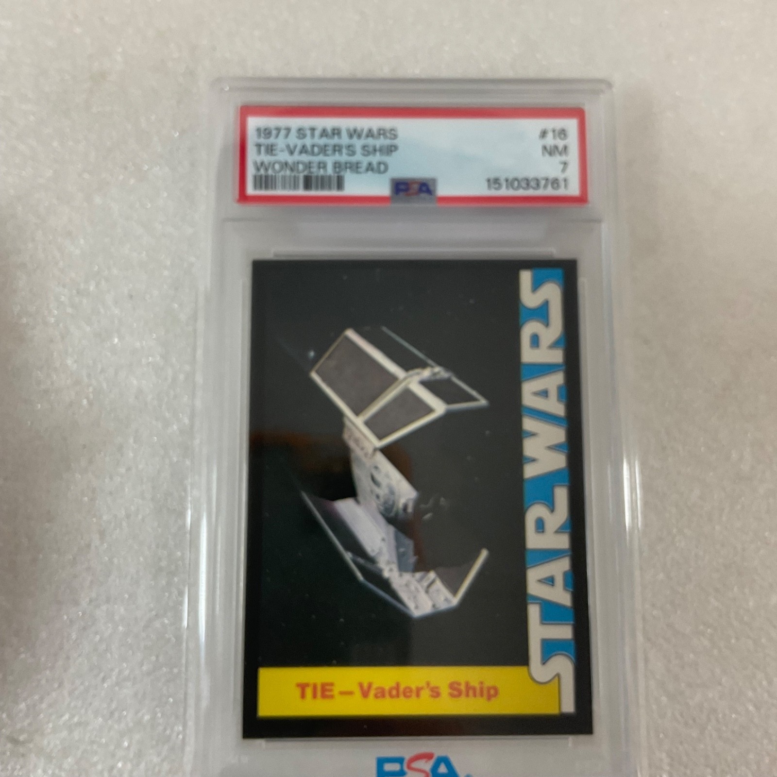 1977 Star Wars Wonder Bread #16 TIE-Vader's Ship PSA 7 CERT#151033761 - Image 21