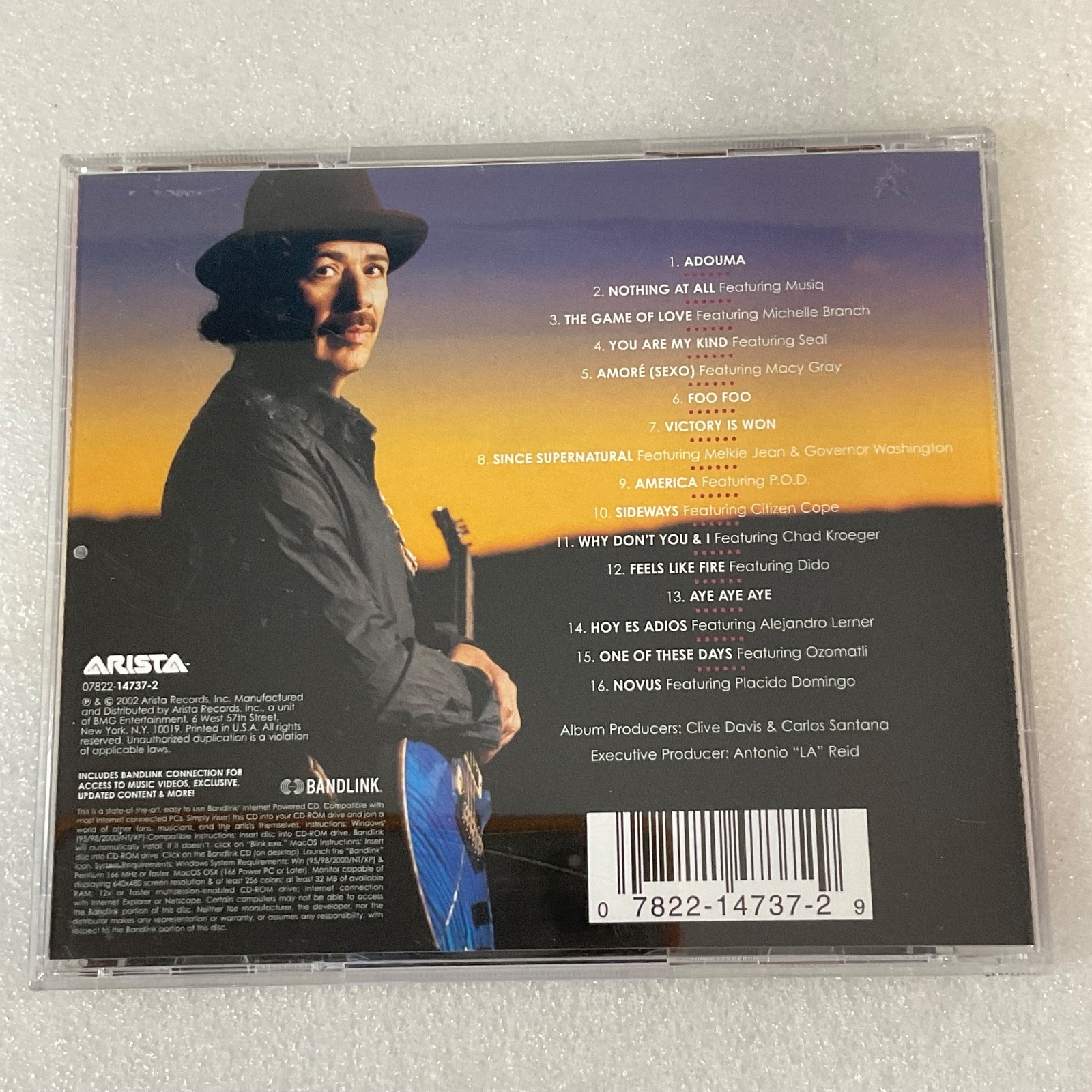 Santana Shaman CD 2002 Arista Latin Rock Pop Collaborations - Image 2