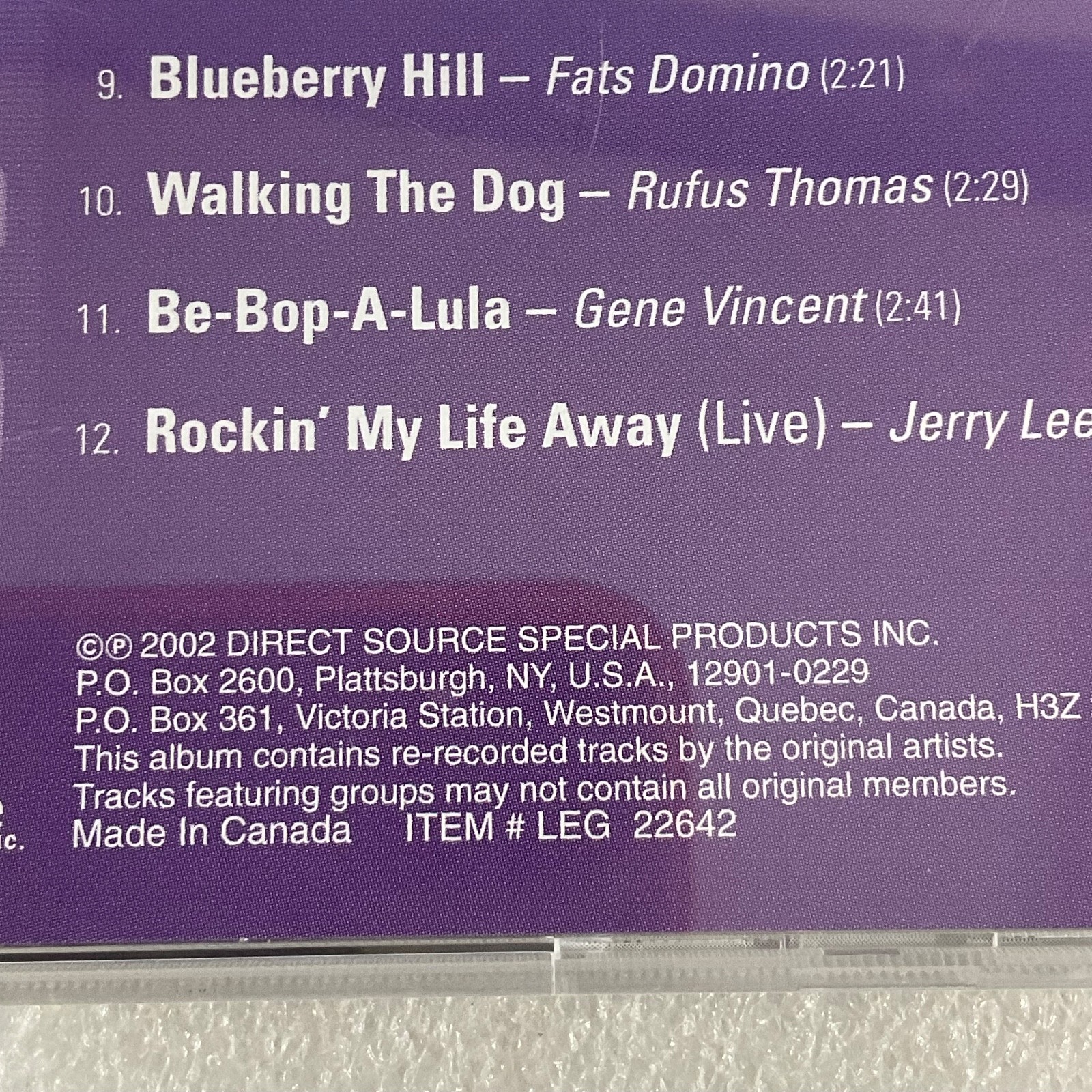 50s Legends Music CD Rock & Roll Classics Bill Haley Little Richard Fats Domino - Image 12