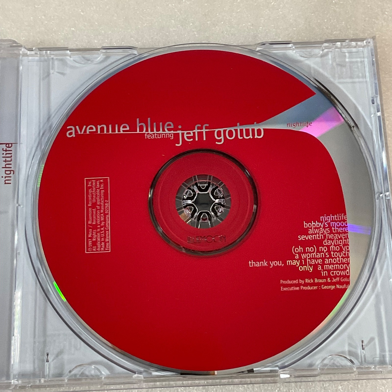 Avenue Blue Nightlife CD Featuring Jeff Golub Jazz Guitar Bluemoon Records - Image 10