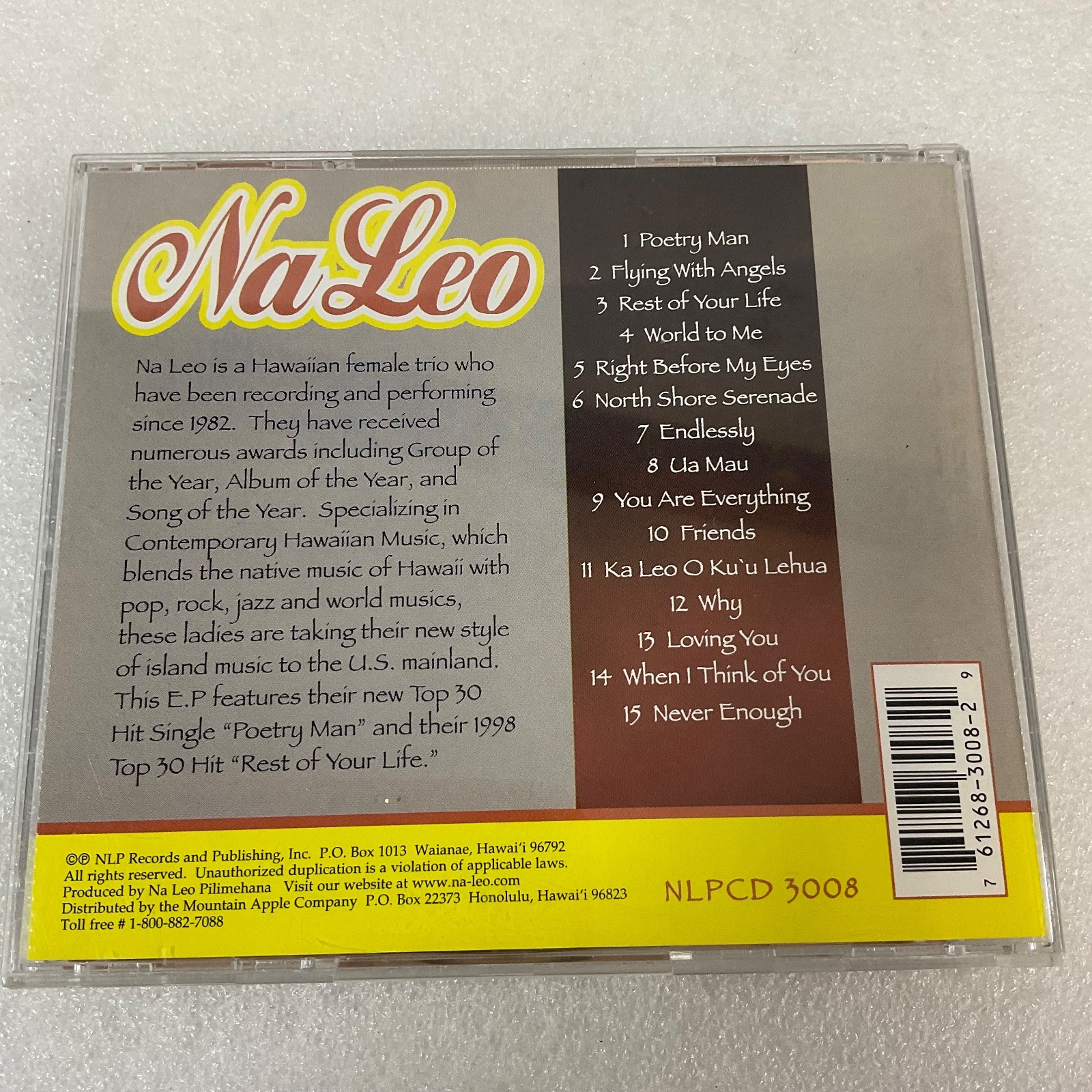 Na Leo Self Titled CD Contemporary Hawaiian Music NLPCD 3008 - Image 2