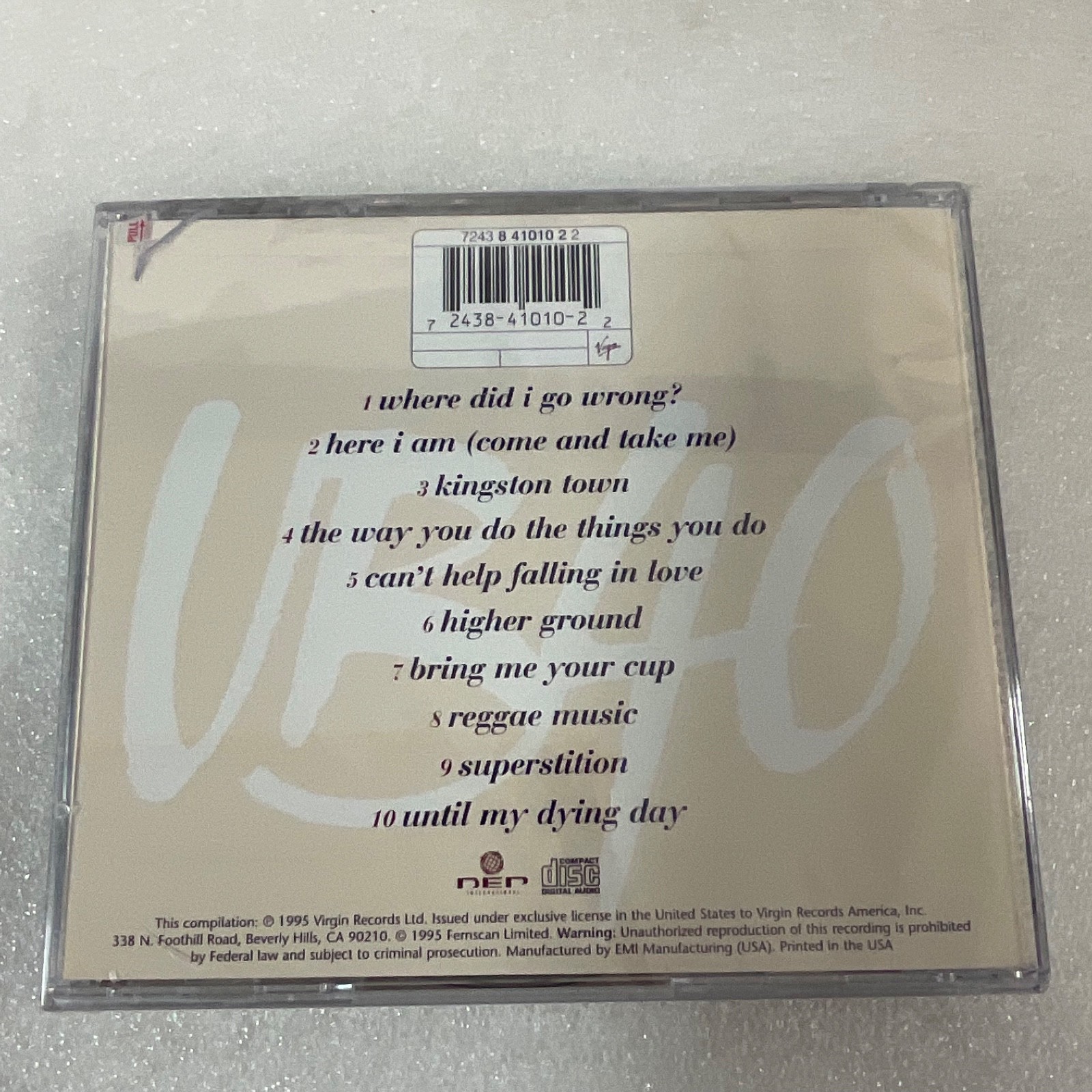 UB40 The Best of Volume Two CD 1995 Virgin Records Reggae Pop Compilation - Image 2