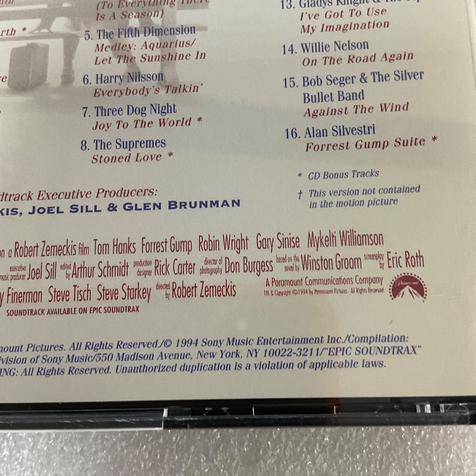 Forrest Gump The Soundtrack 2 CD Set 1994 Epic Soundtrax Classic Film Music - Image 8