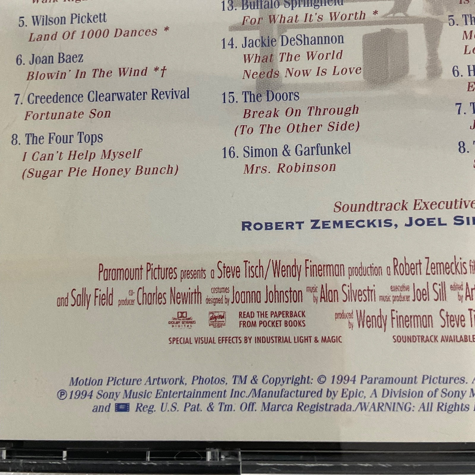 Forrest Gump The Soundtrack 2 CD Set 1994 Epic Soundtrax Classic Film Music - Image 7