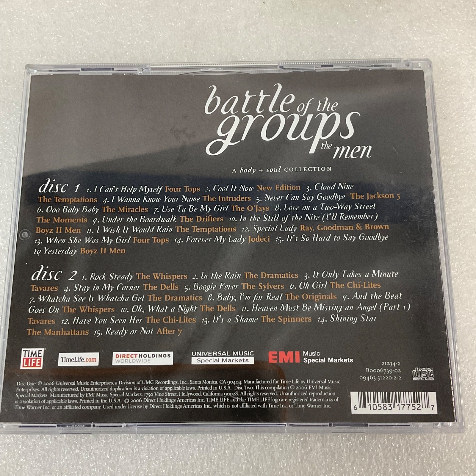 Battle of the Groups The Men 2 CD Set Time Life Body + Soul Collection - Image 2