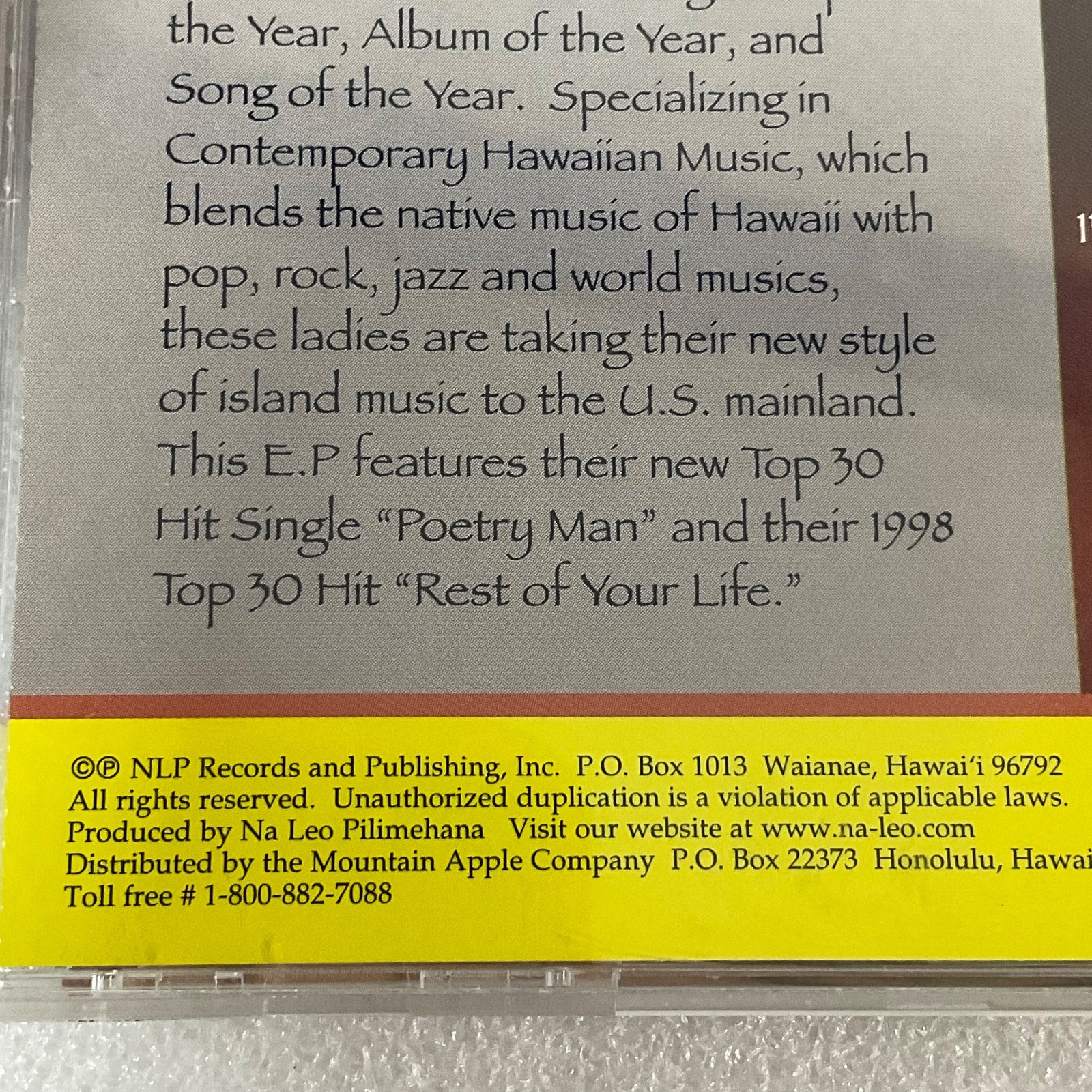 Na Leo Self Titled CD Contemporary Hawaiian Music NLPCD 3008 - Image 12