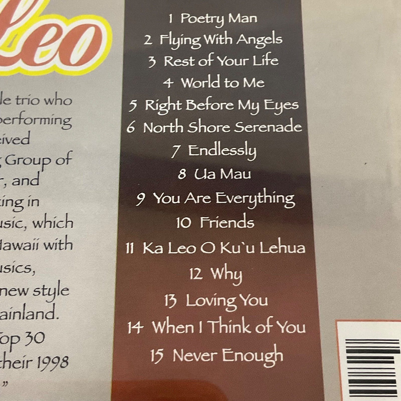 Na Leo Self Titled CD Contemporary Hawaiian Music NLPCD 3008 - Image 10