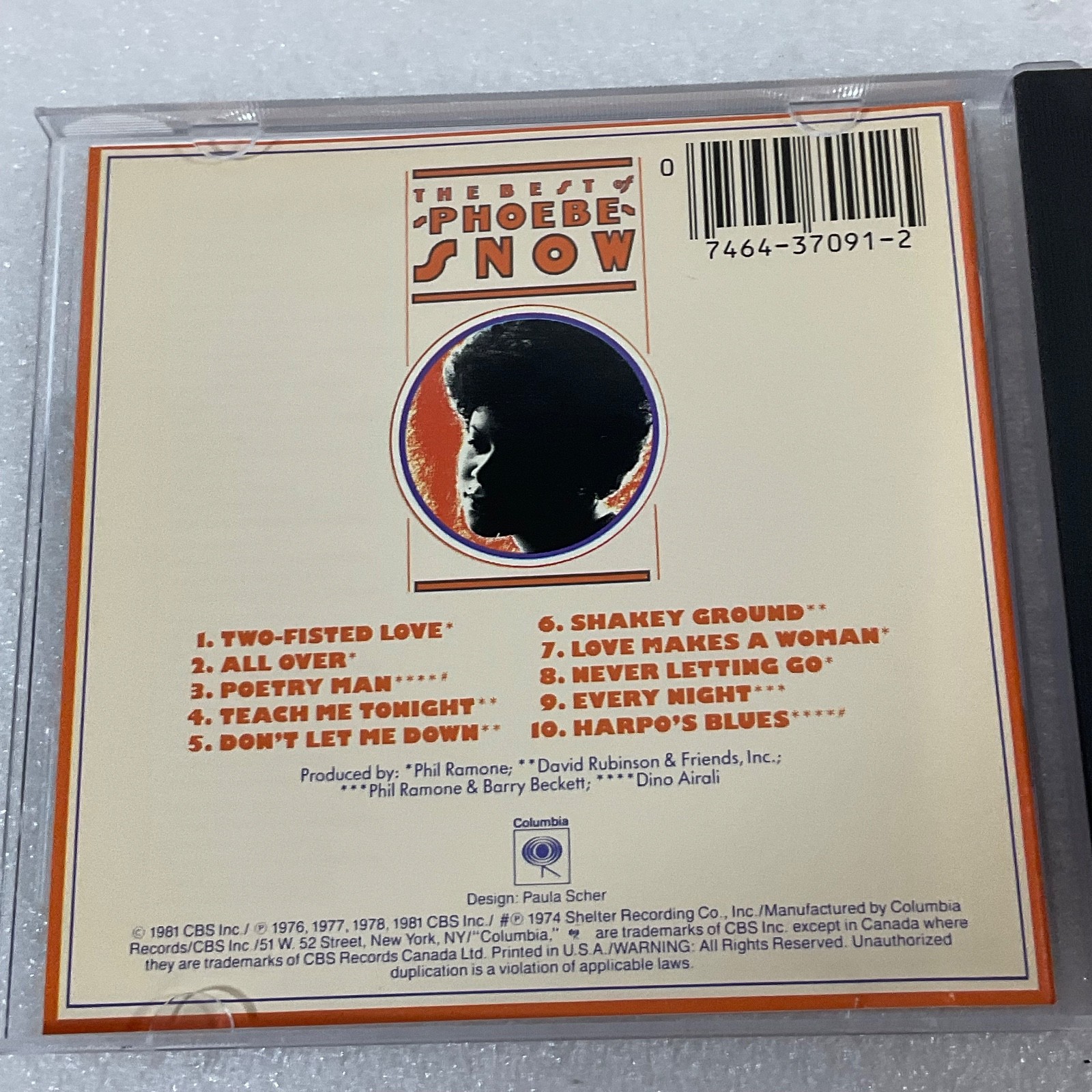 Phoebe Snow The Best of CD Columbia CK 37091 Soul Jazz Compilation - Image 16